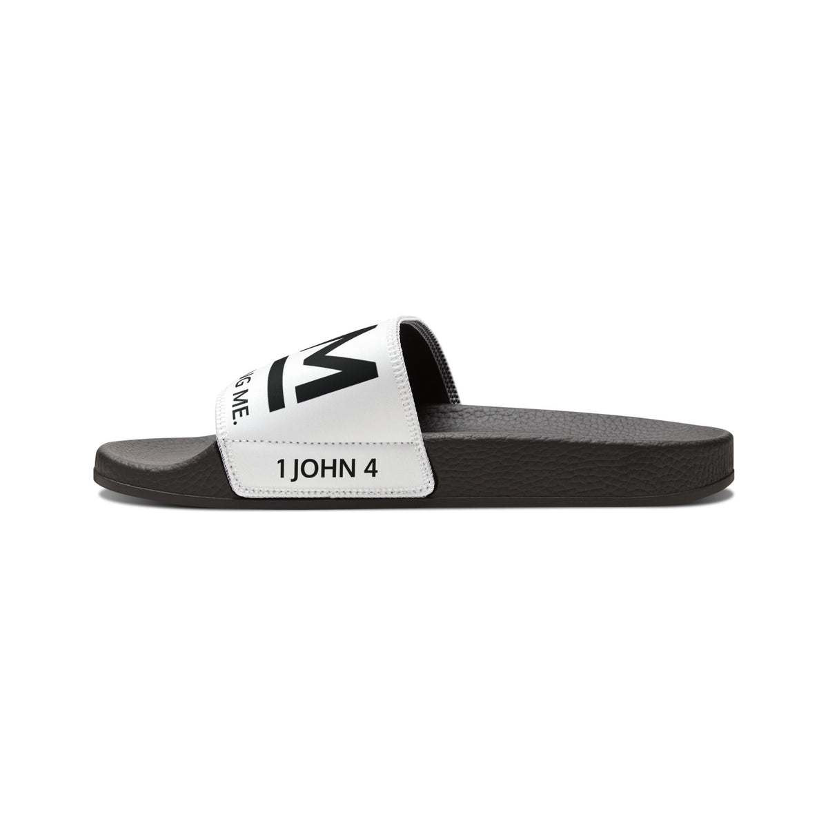 Love Died Loving Me - Men's Removable-Strap Slides (White)