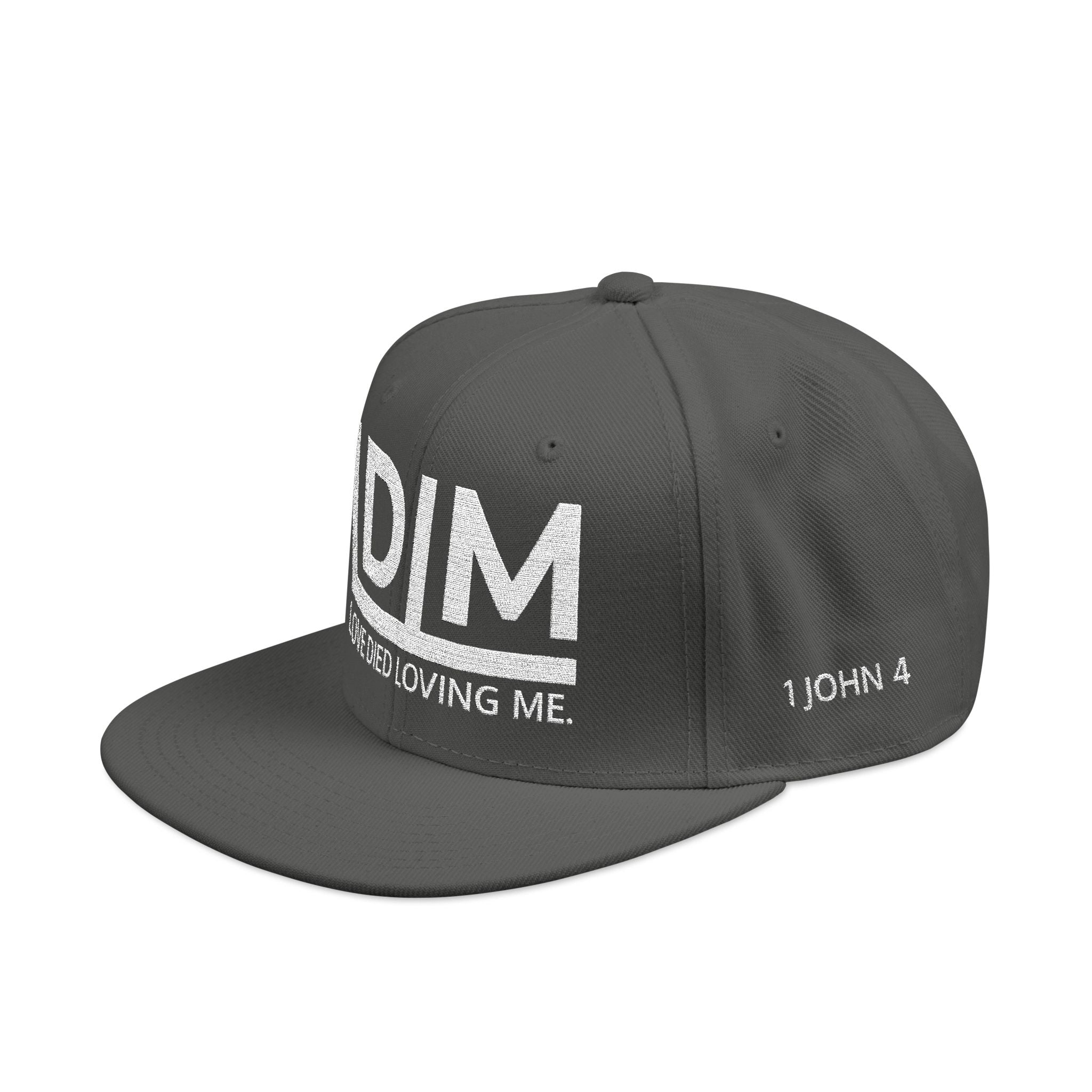 Love Died Loving Me - Embroidered Snapback Cap (White Logo)