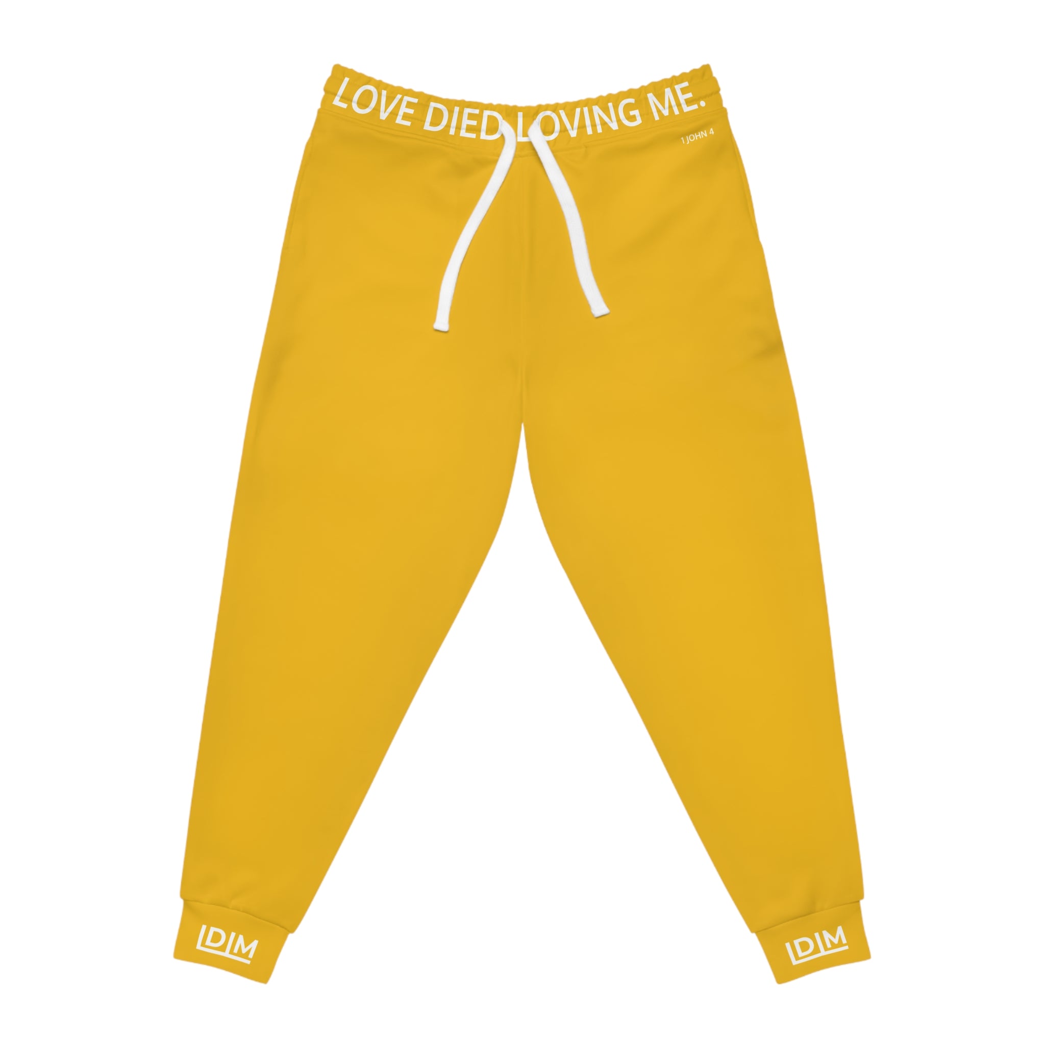 Love Died Loving Me - Unisex Joggers (Gold/White)