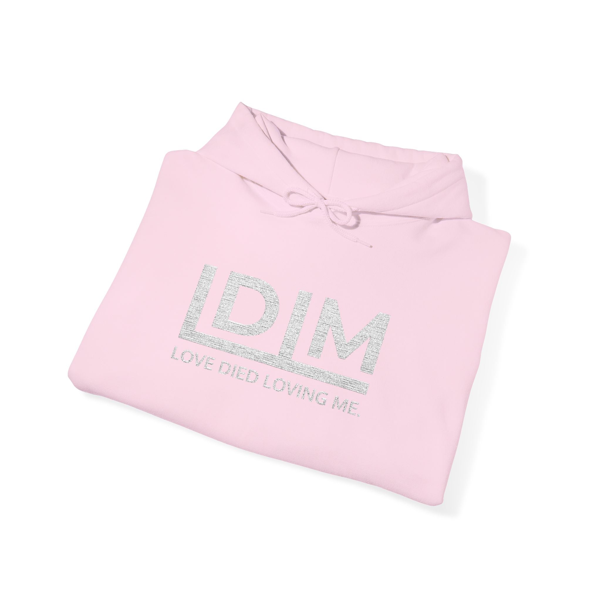 Love Died Loving Me - Embroidered Unisex Hoodie (White Logo)