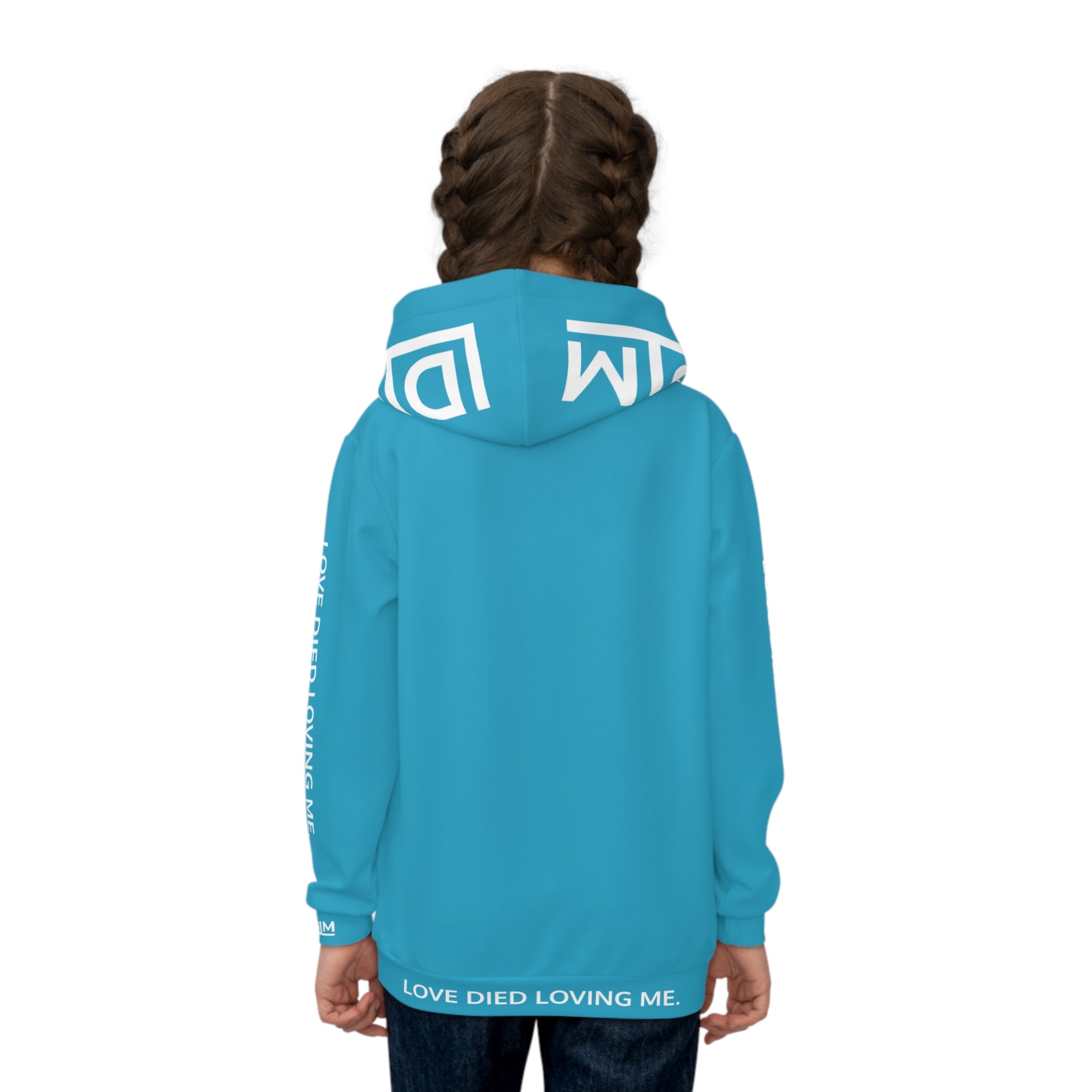 Love Died Loving Me - Kids Hoodie (Turquoise)