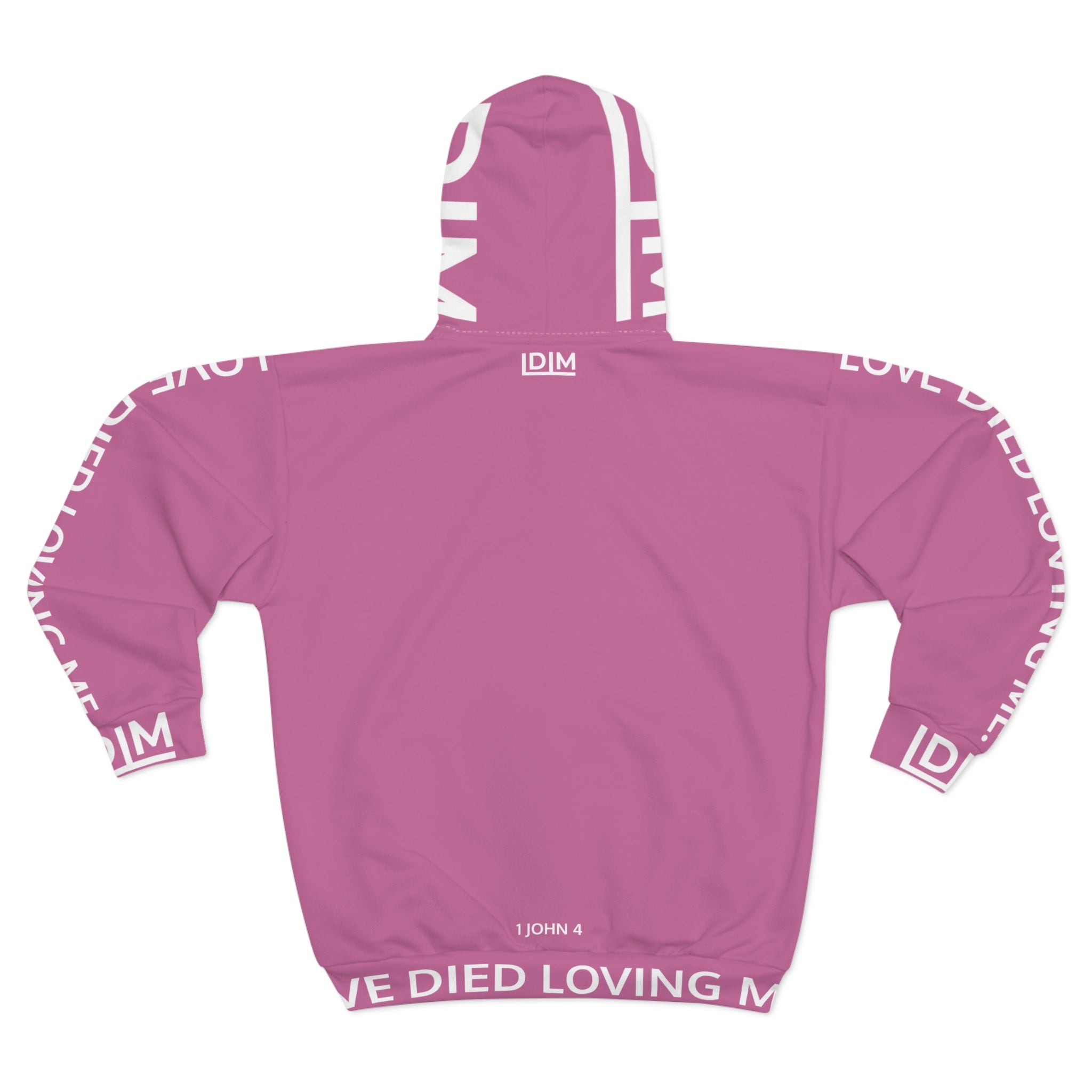 Love Died Loving Me - Women's Horiz Logo Zip Jacket (Pink)