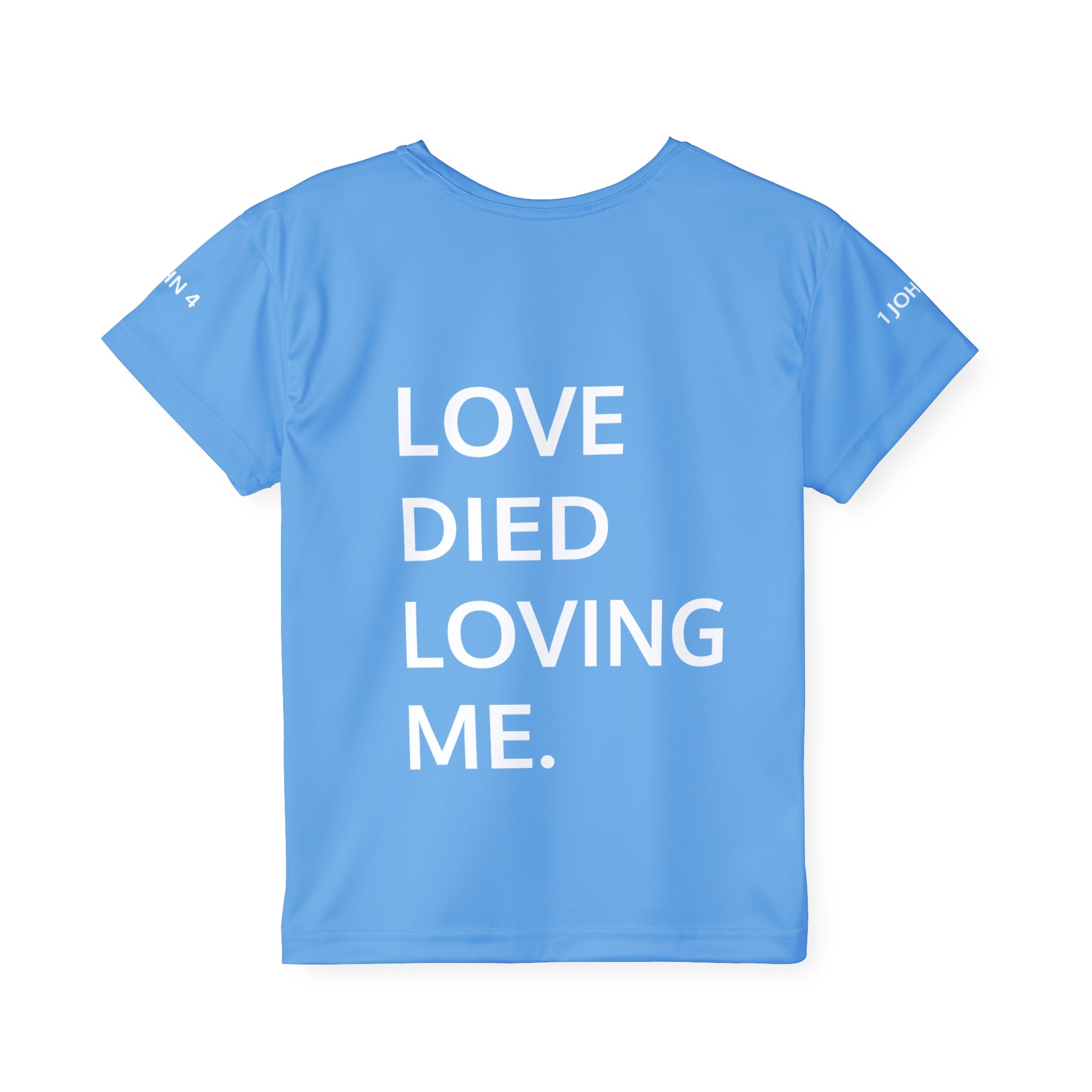 Love Died Loving Me - Kids Sports Jersey (Baby Blue/White)