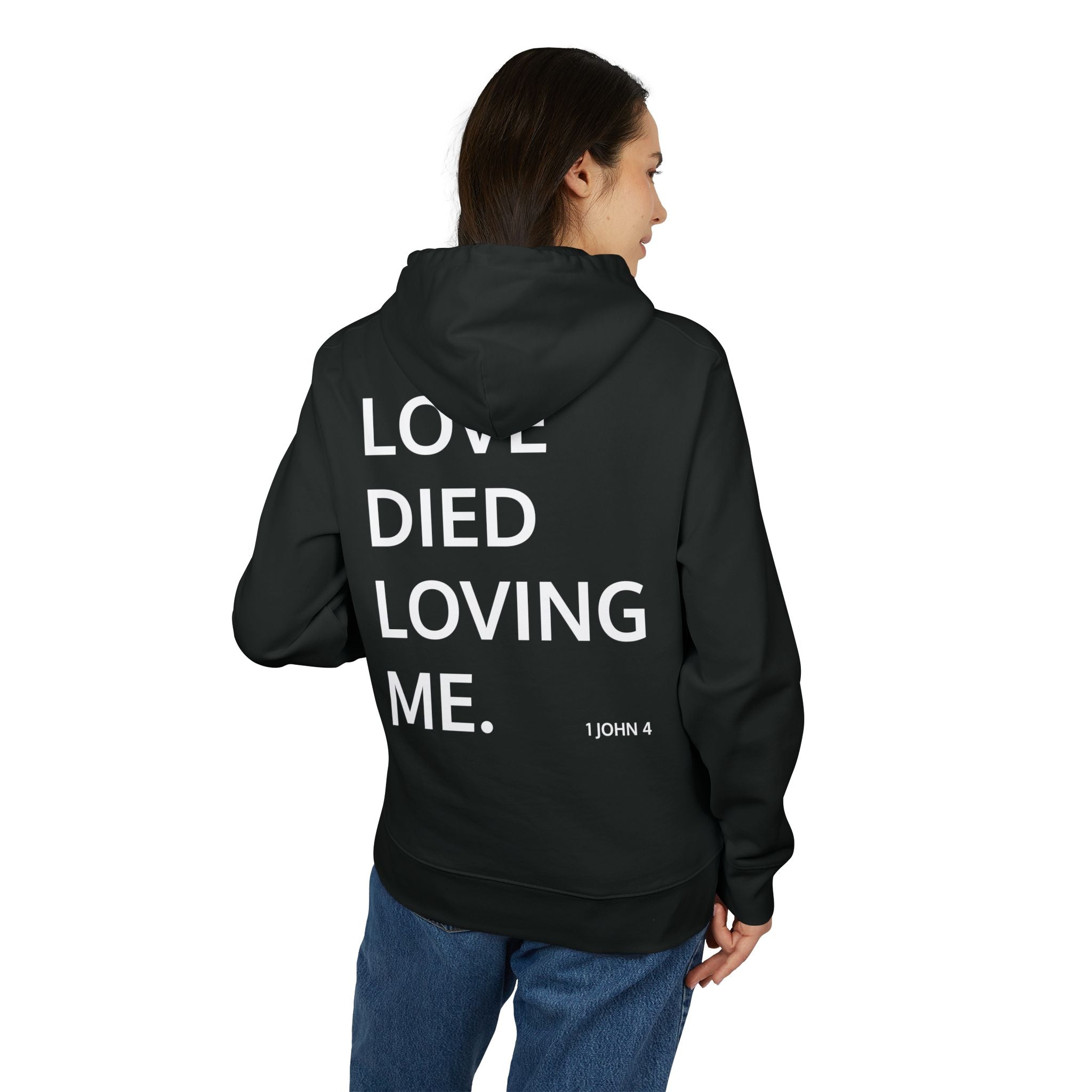 Love Died Loving Me - Unisex Hoodie (White Horiz Logo)