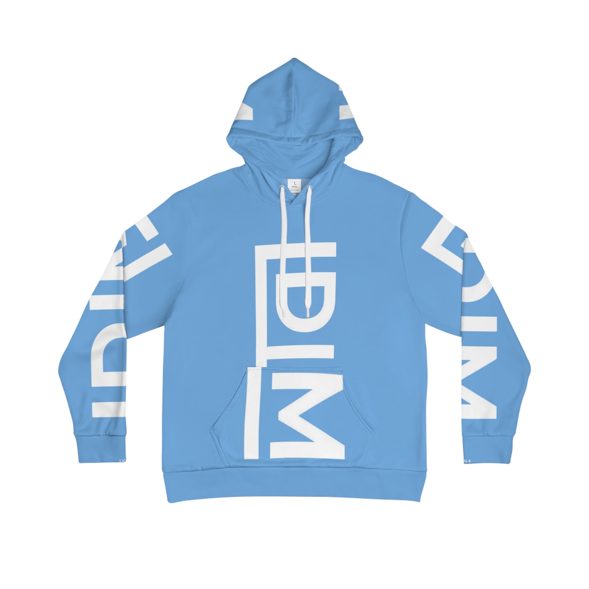 Love Died Loving Me - Unisex Logo Hoodie (Baby Blue/White)