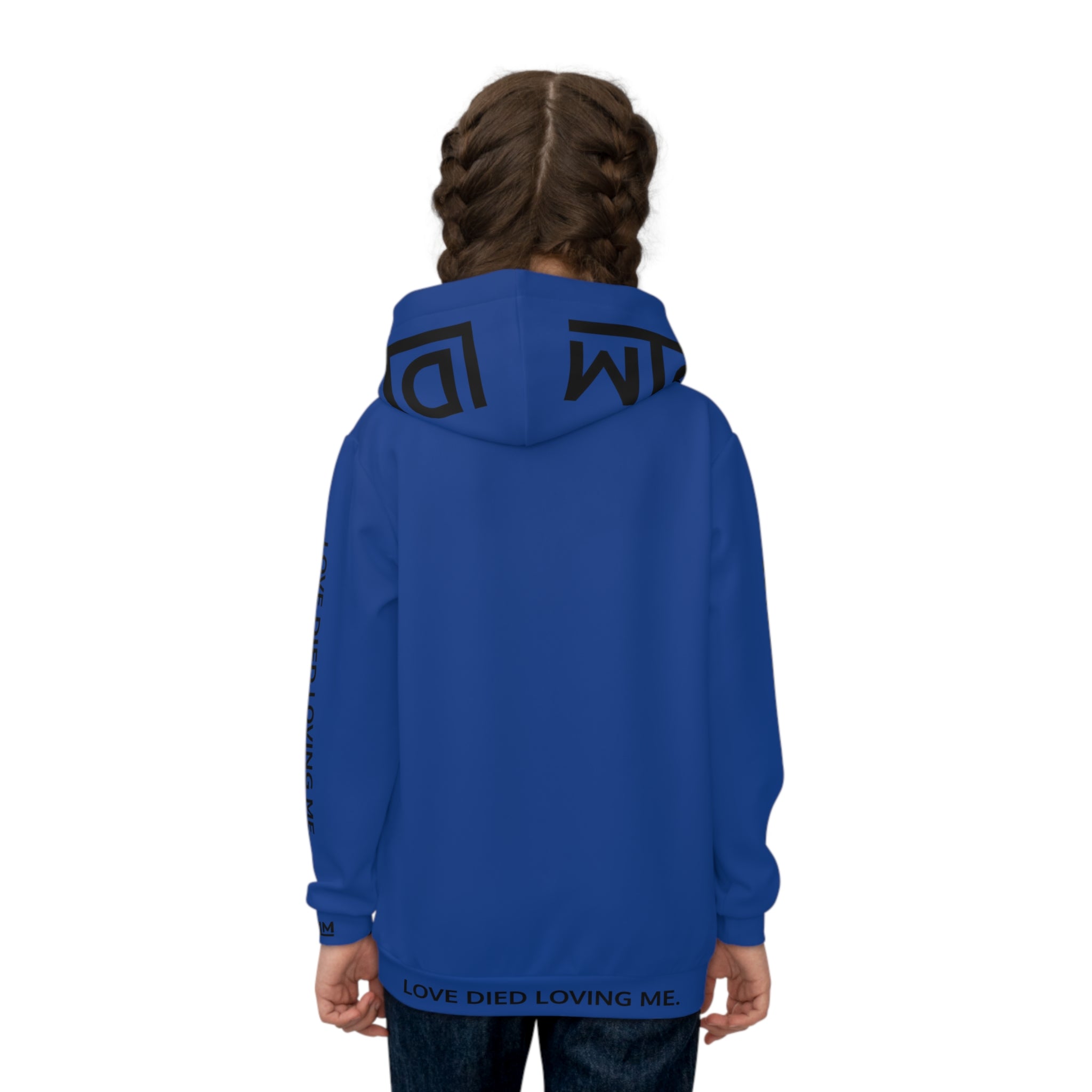 Love Died Loving Me - Kids Hoodie (Royal Blue/Black)