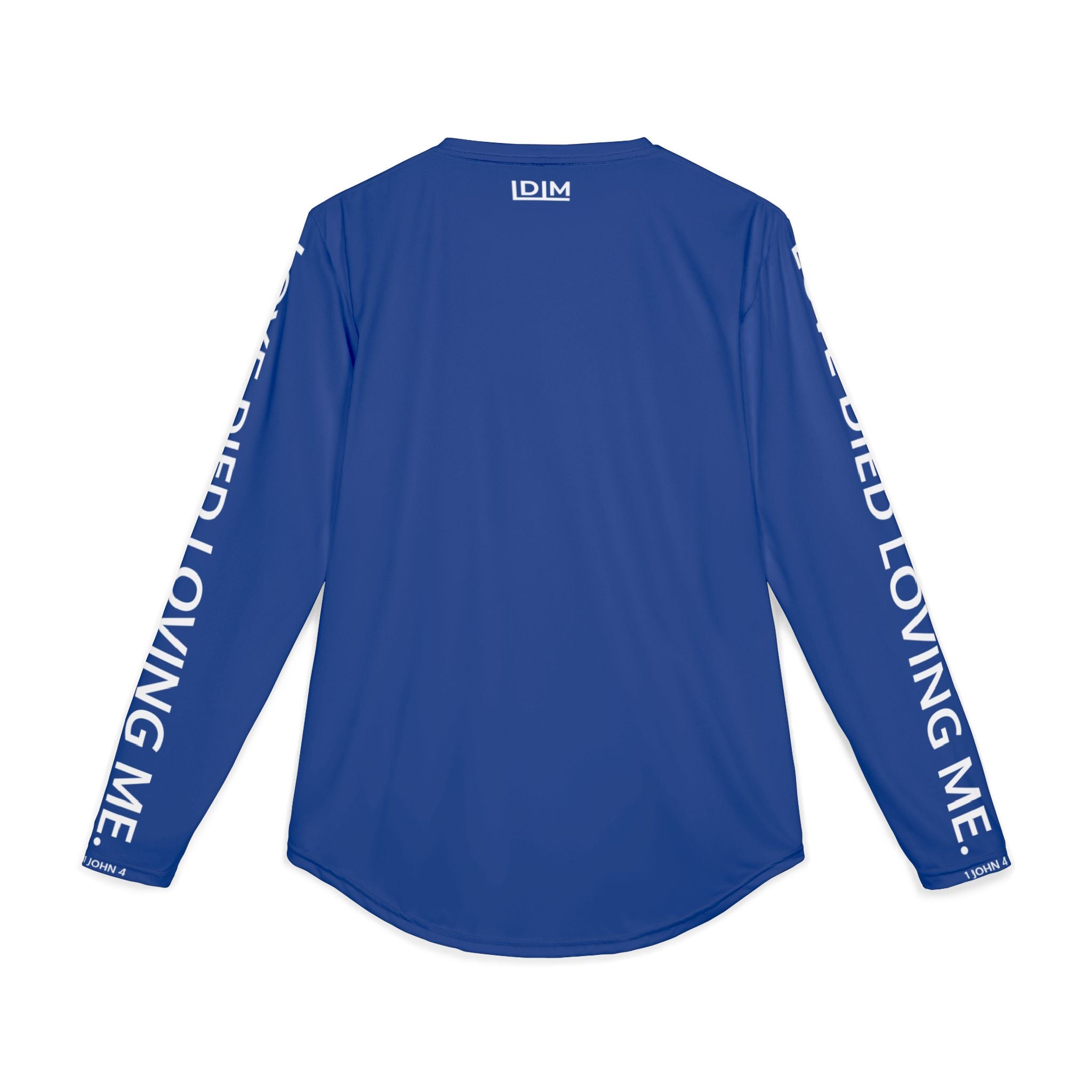 Love Died Loving Me - Men's UV Protection Long Sleeve Tee (Royal Blue/White)