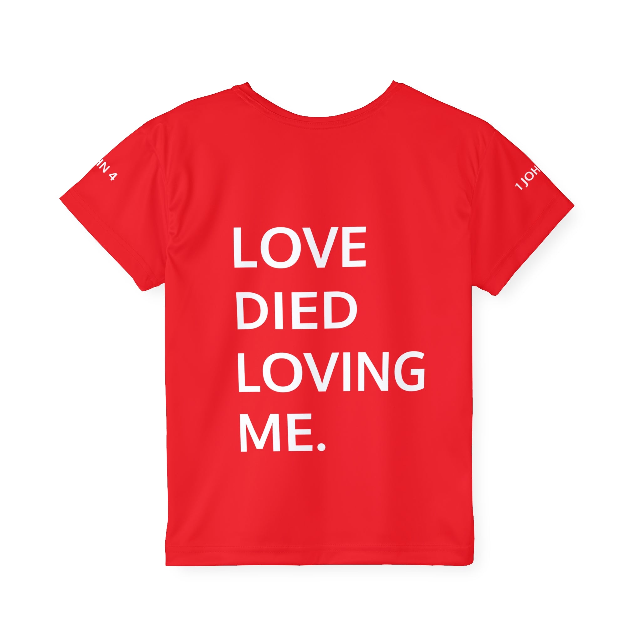 Love Died Loving Me - Kids Sports Jersey (Red/White)