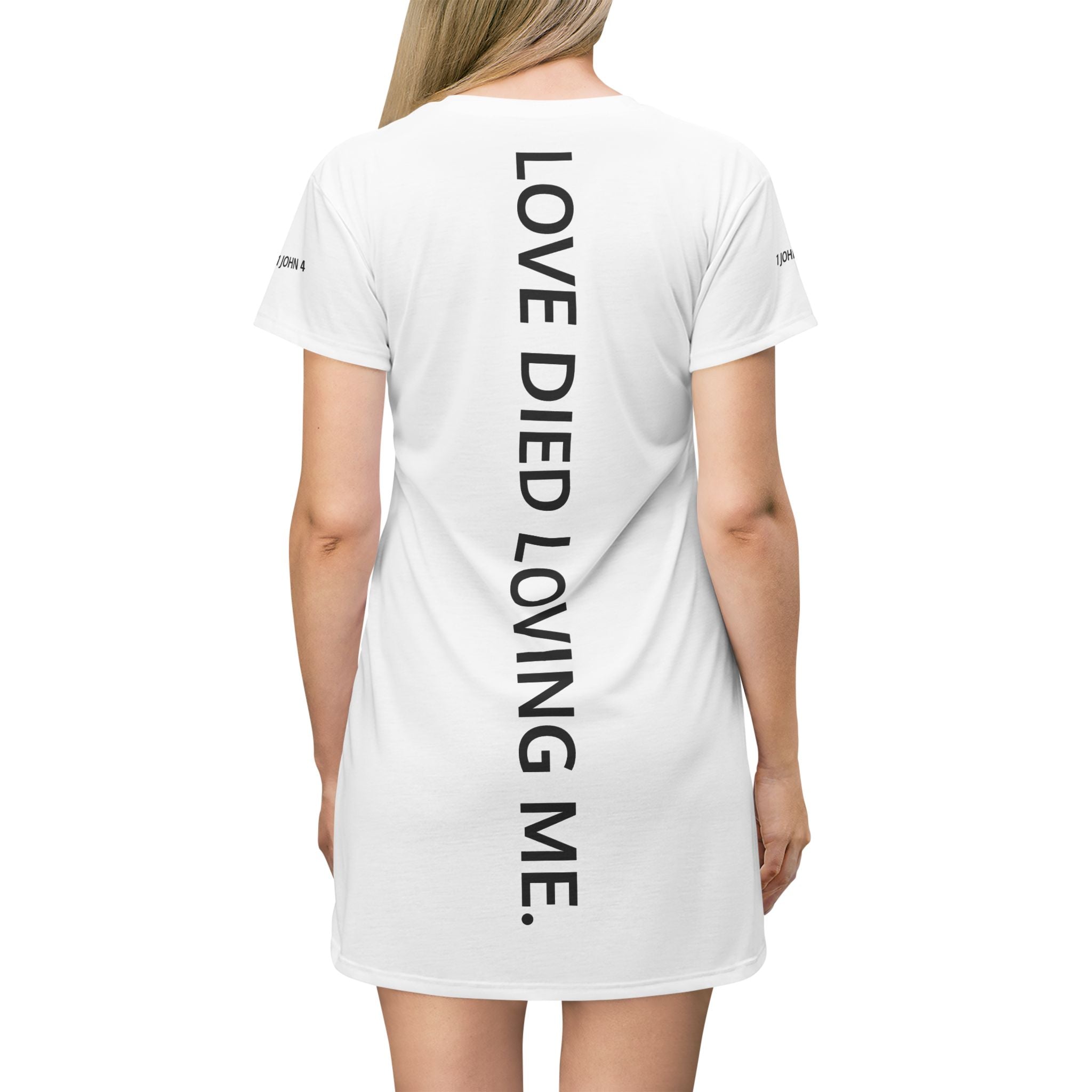 Love Died Loving Me - T-Shirt Dress (White)