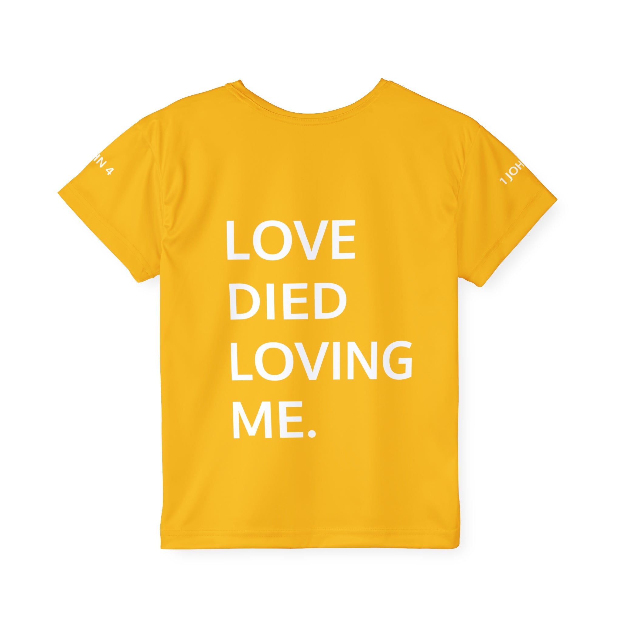 Love Died Loving Me - Kids Sports Jersey (Gold/White)