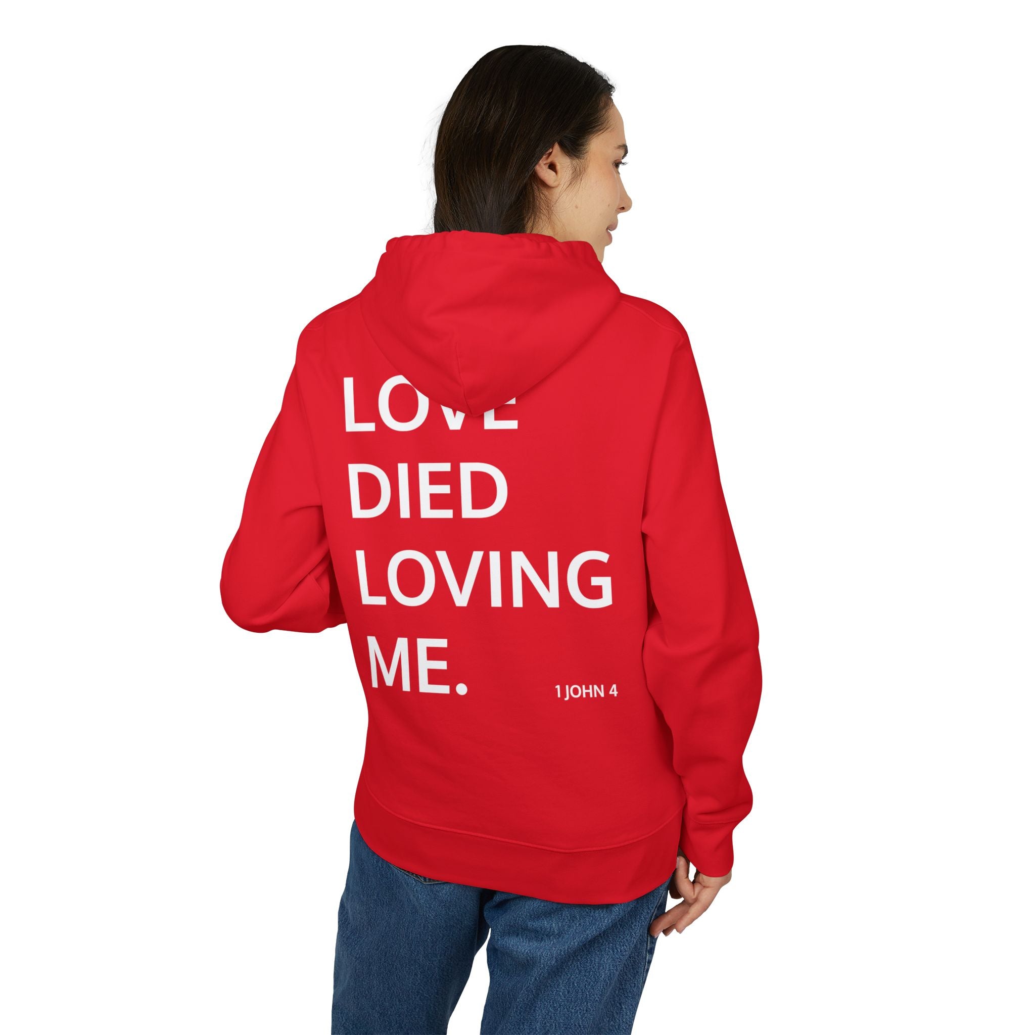Love Died Loving Me - Unisex Hoodie (White Horiz Logo)