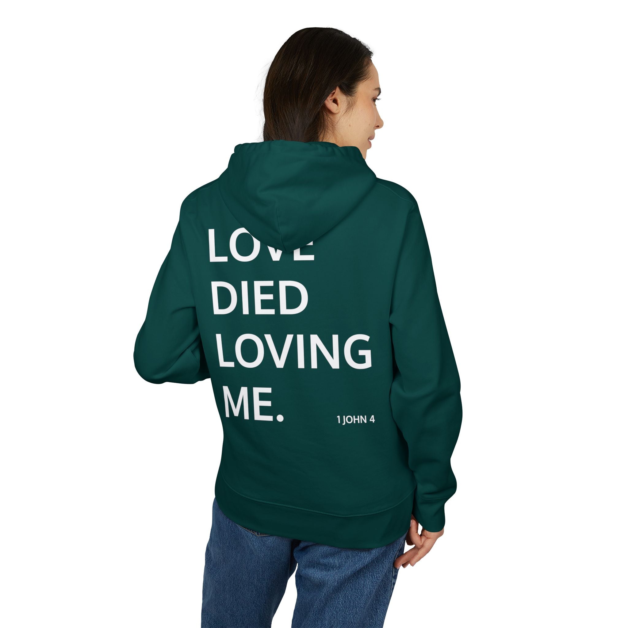 Love Died Loving Me - Unisex Hoodie (White Horiz Logo)