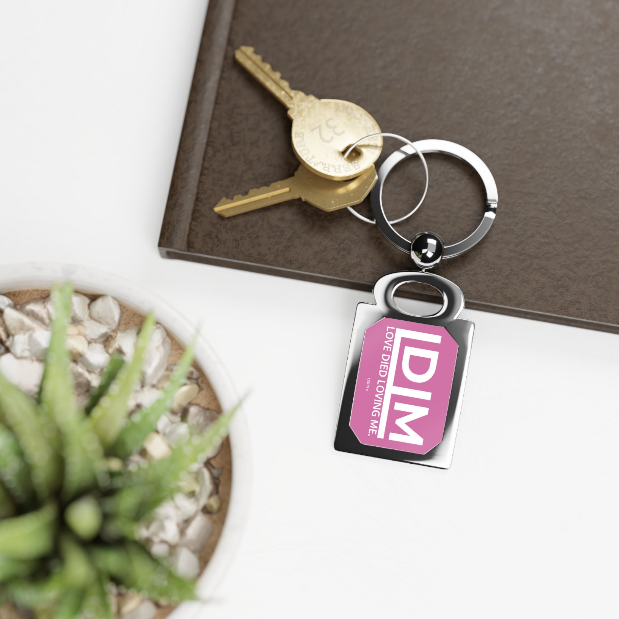 Love Died Loving Me - Keychain (Pink/White)