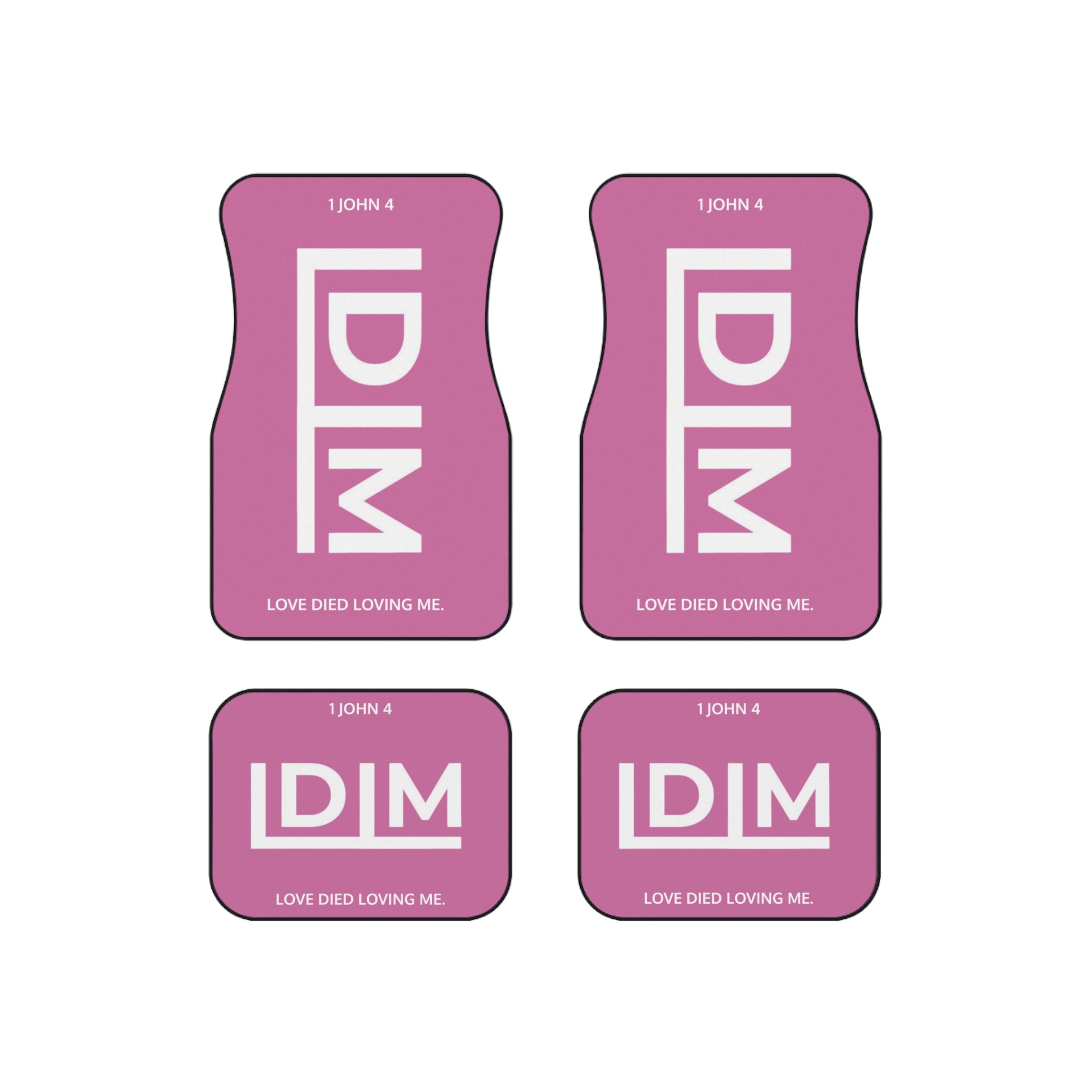Love Died Loving Me - Car Mats Set (Pink)