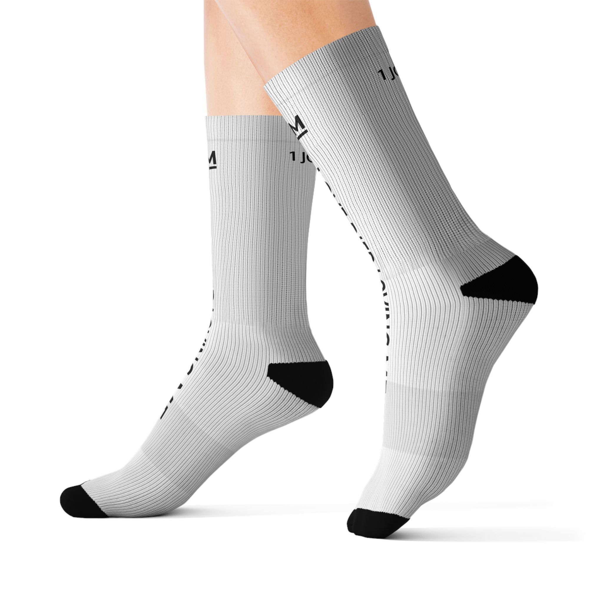 Love Died Loving Me - Sublimation Crew Socks (White)
