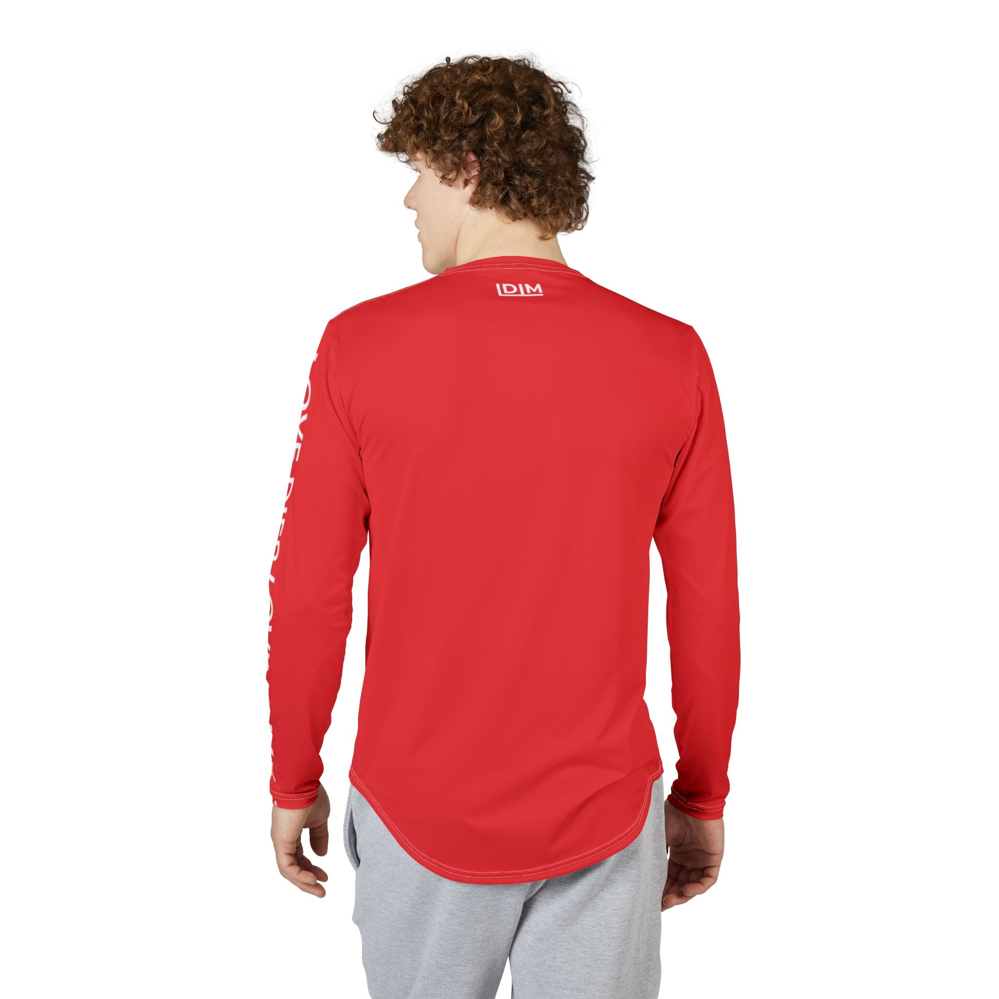 Love Died Loving Me - Men's UV Protection Long Sleeve Tee (Red/White)