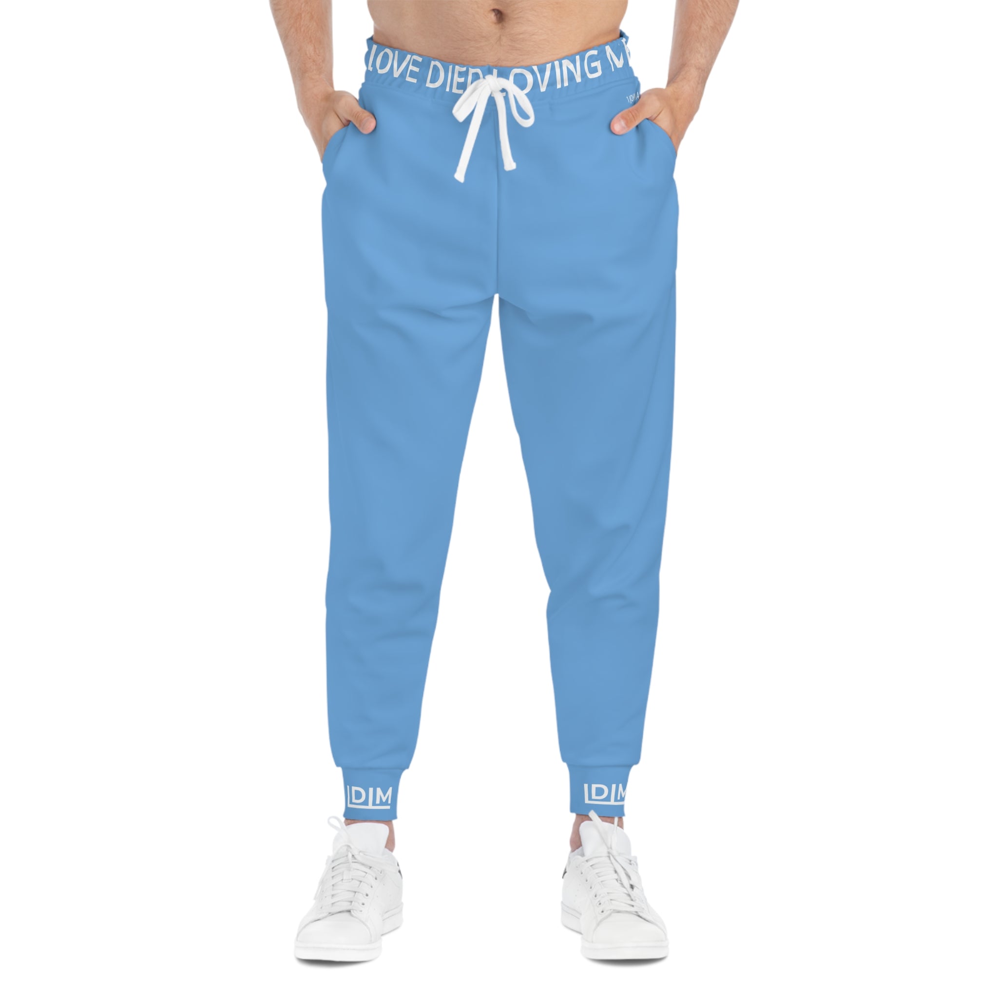 Love Died Loving Me - Unisex Joggers (Baby Blue/White)