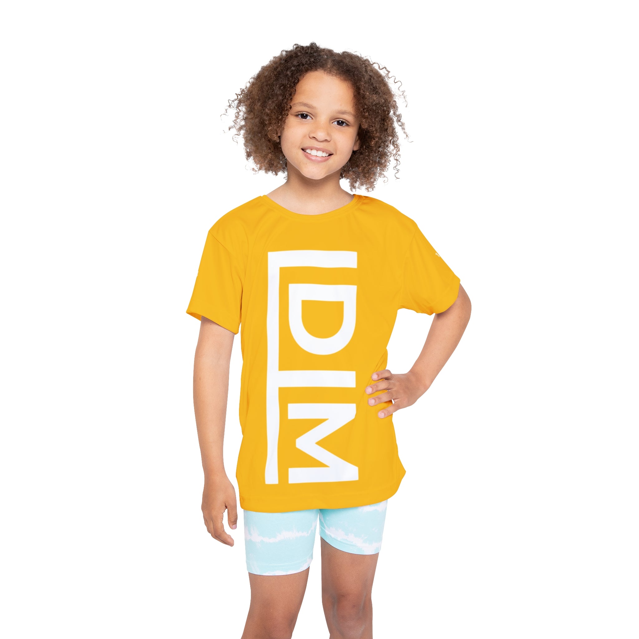Love Died Loving Me - Kids Sports Jersey (Gold/White)