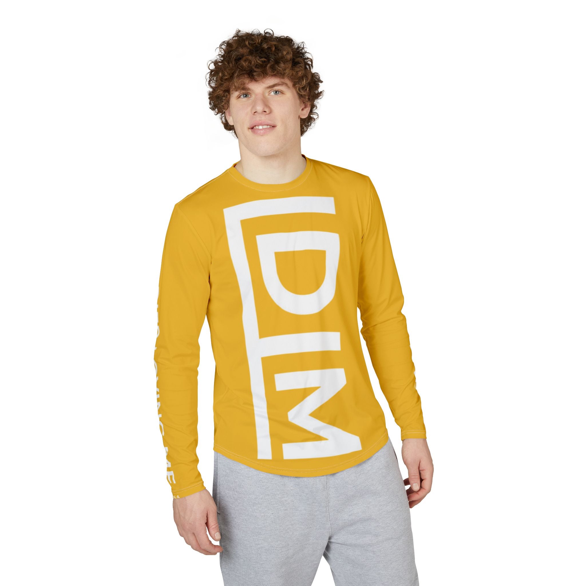 Love Died Loving Me - Men's UV Protection Long Sleeve Tee (Gold/White)