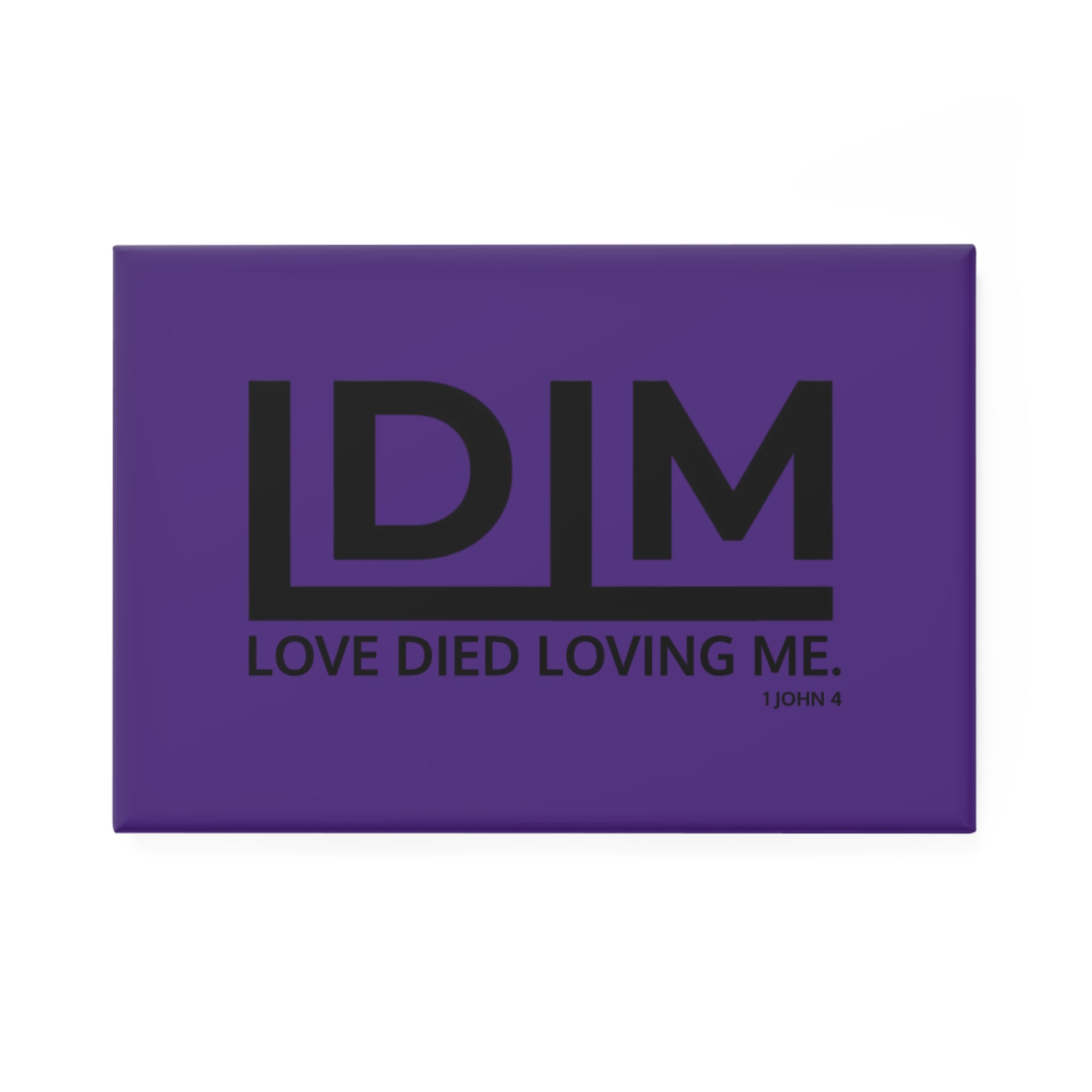 Love Died Loving Me - Fridge Magnet (Violet/Black)