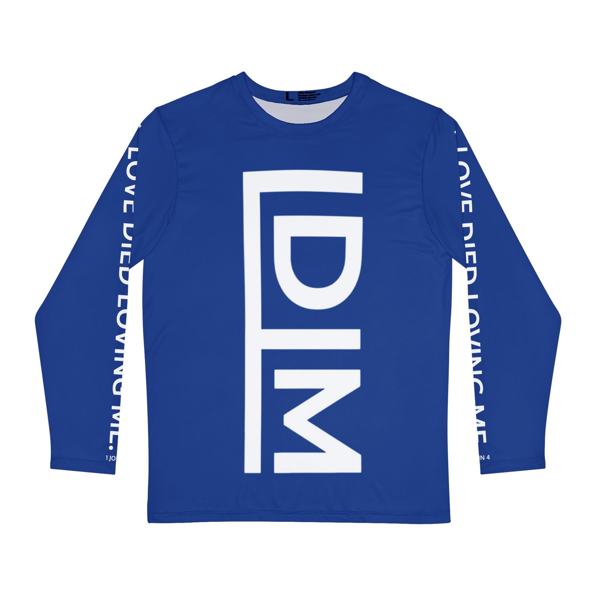 Love Died Loving Me - Men's Long Sleeve Tee (Blue/White)