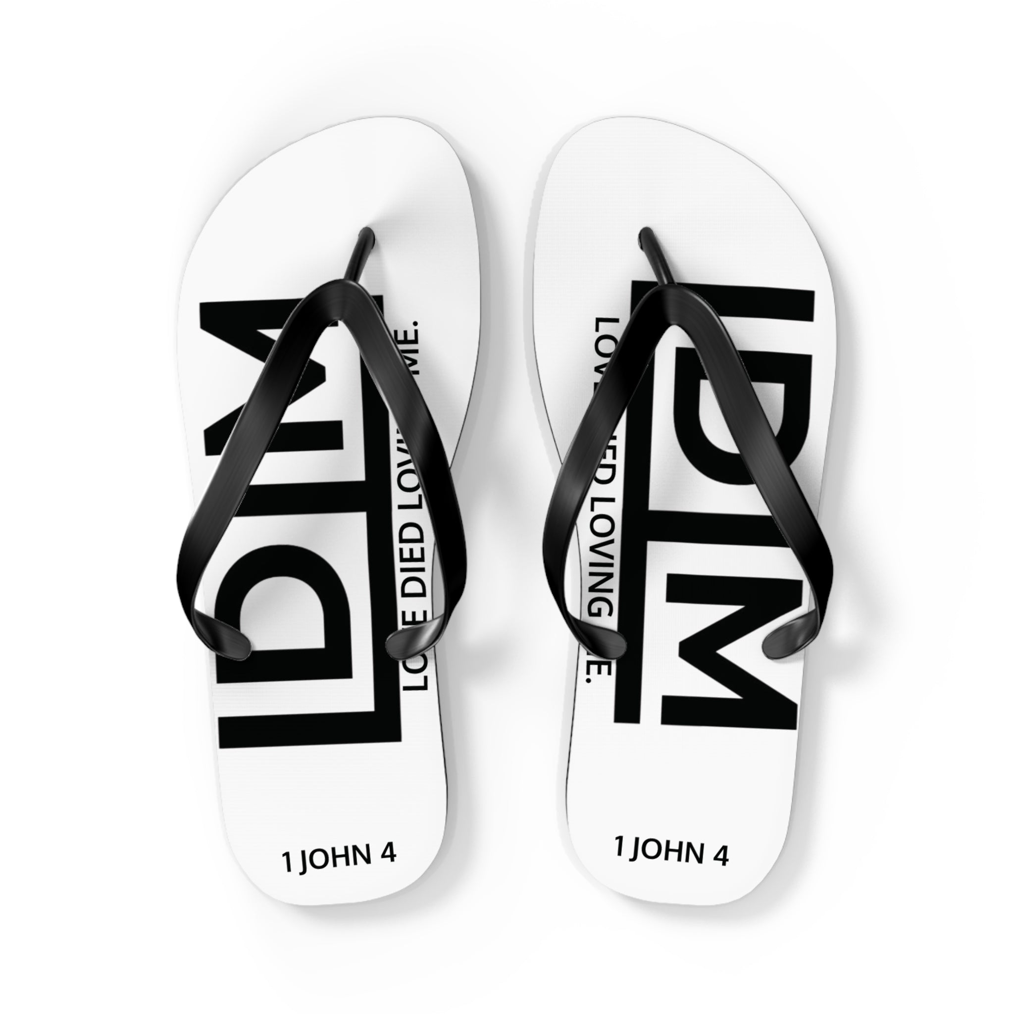 Love Died Loving Me - Flip Flops (White)