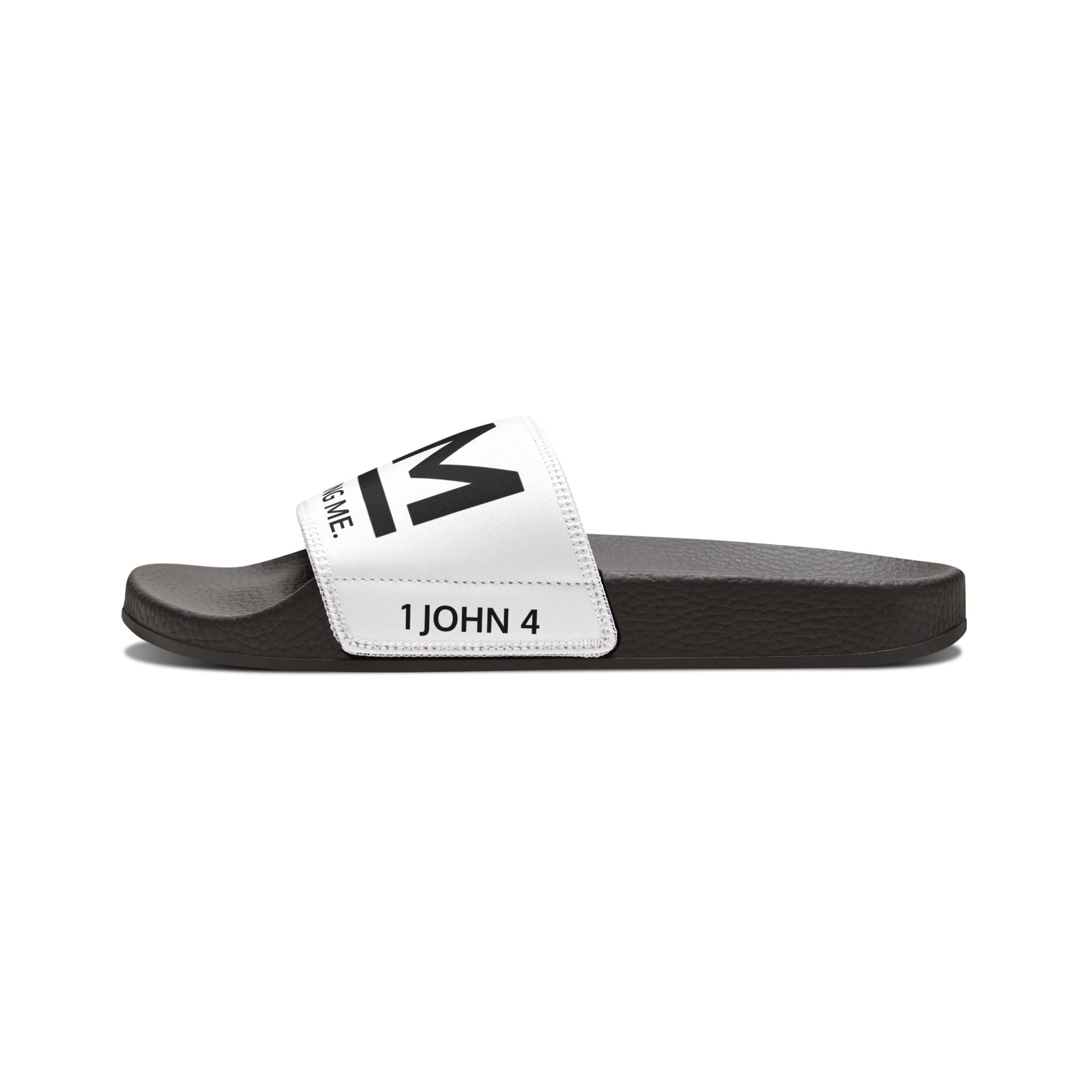 Love Died Loving Me - Women's Removable-Strap Slides (White)