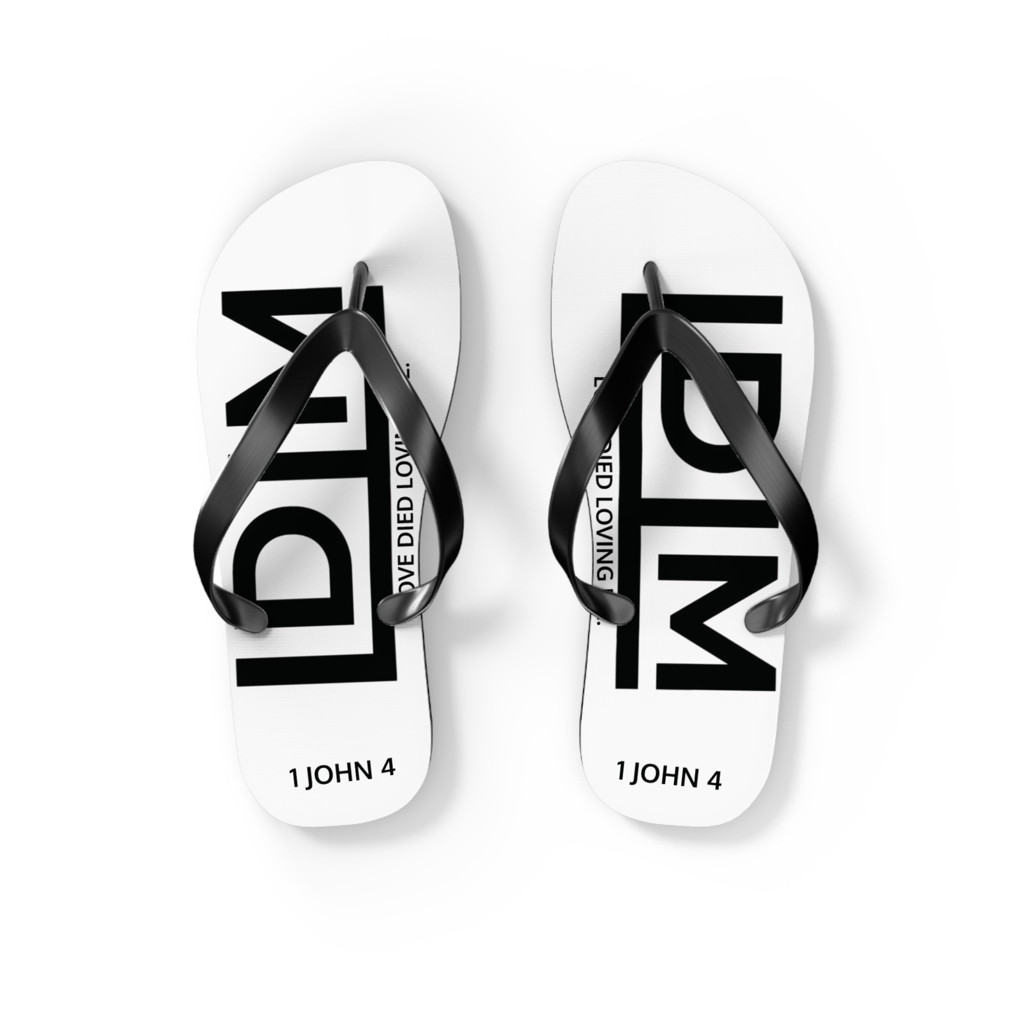 Love Died Loving Me - Flip Flops (White)