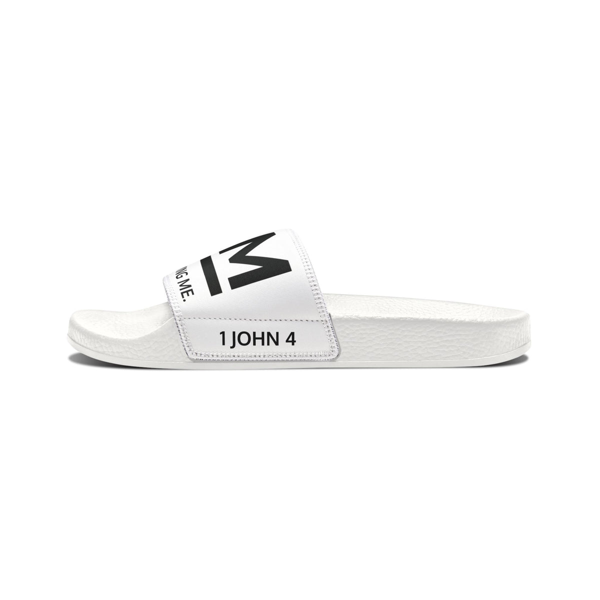 Love Died Loving Me - Men's Removable-Strap Slides (White)