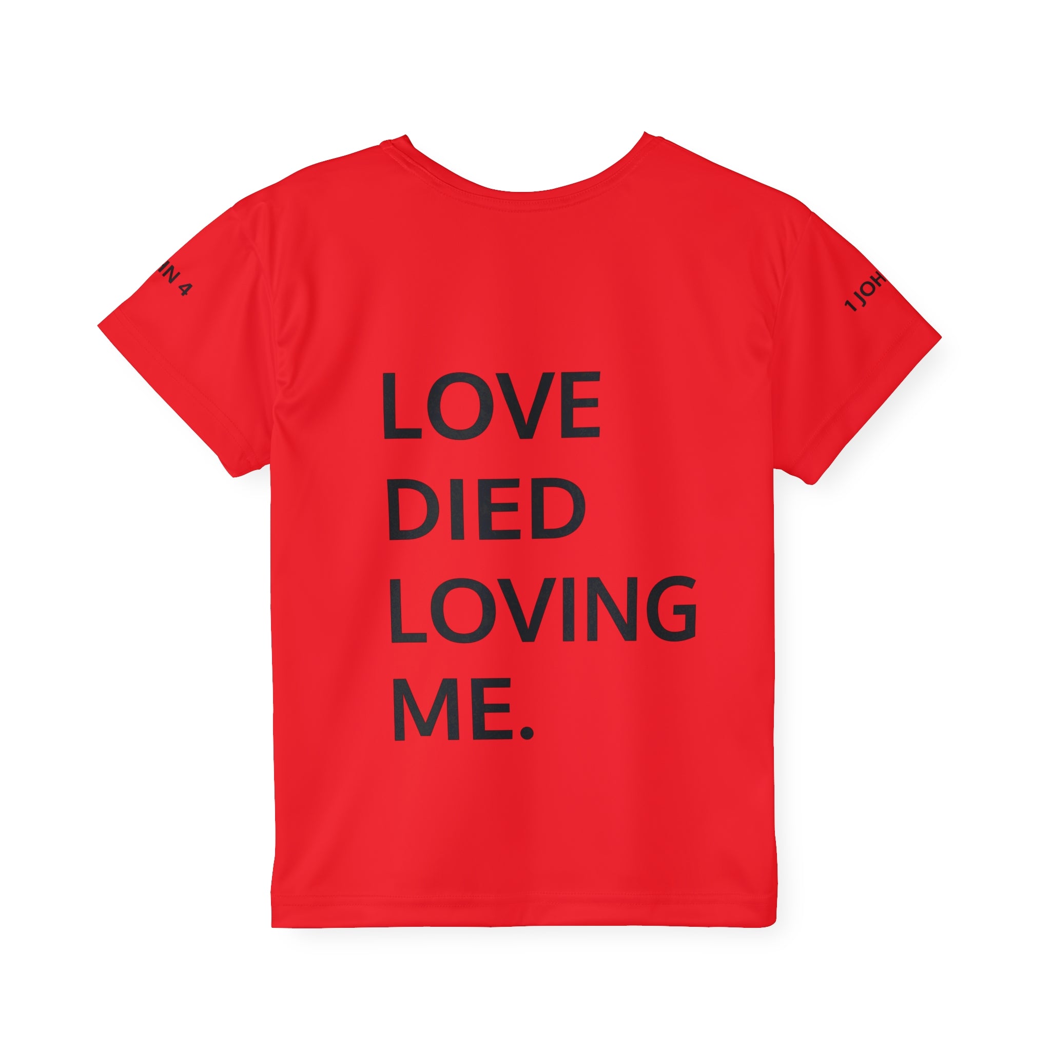 Love Died Loving Me - Kids Sports Jersey (Red/Black)