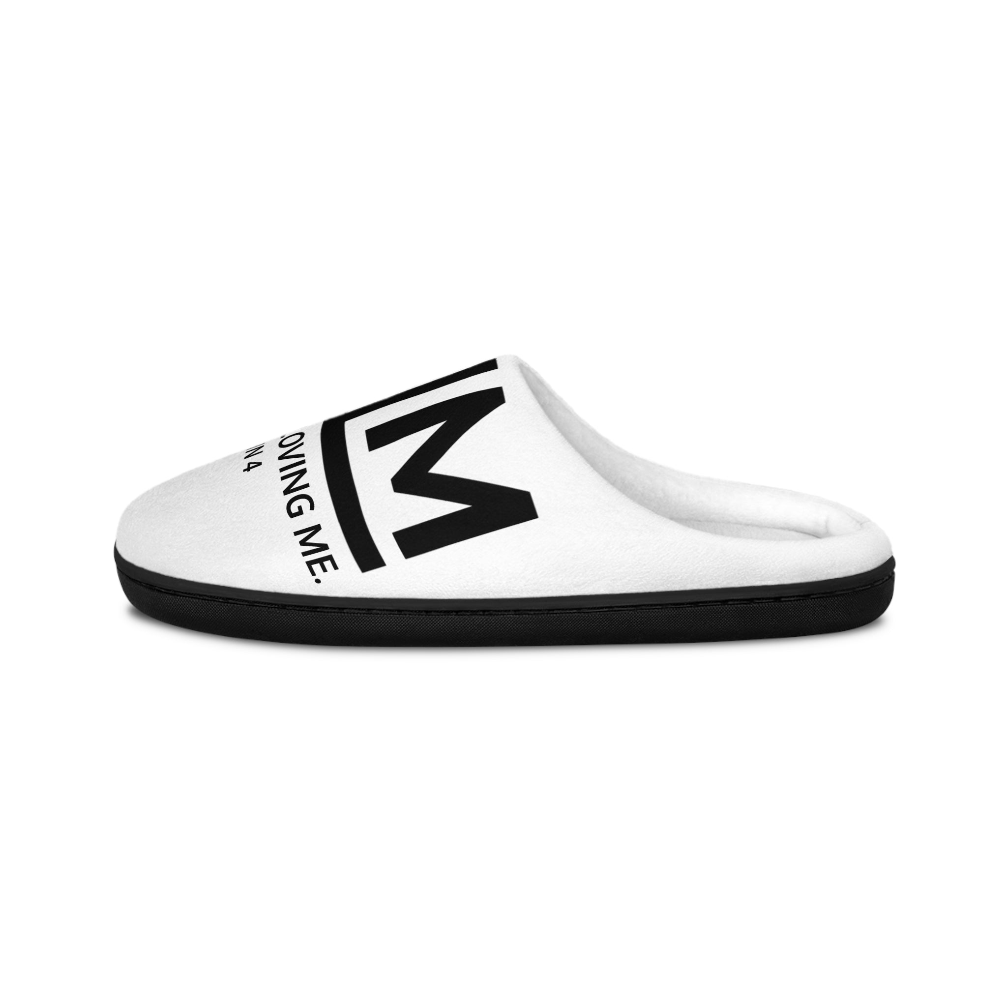Love Died Loving Me - Men's House Slippers (White/Horiz Logo)