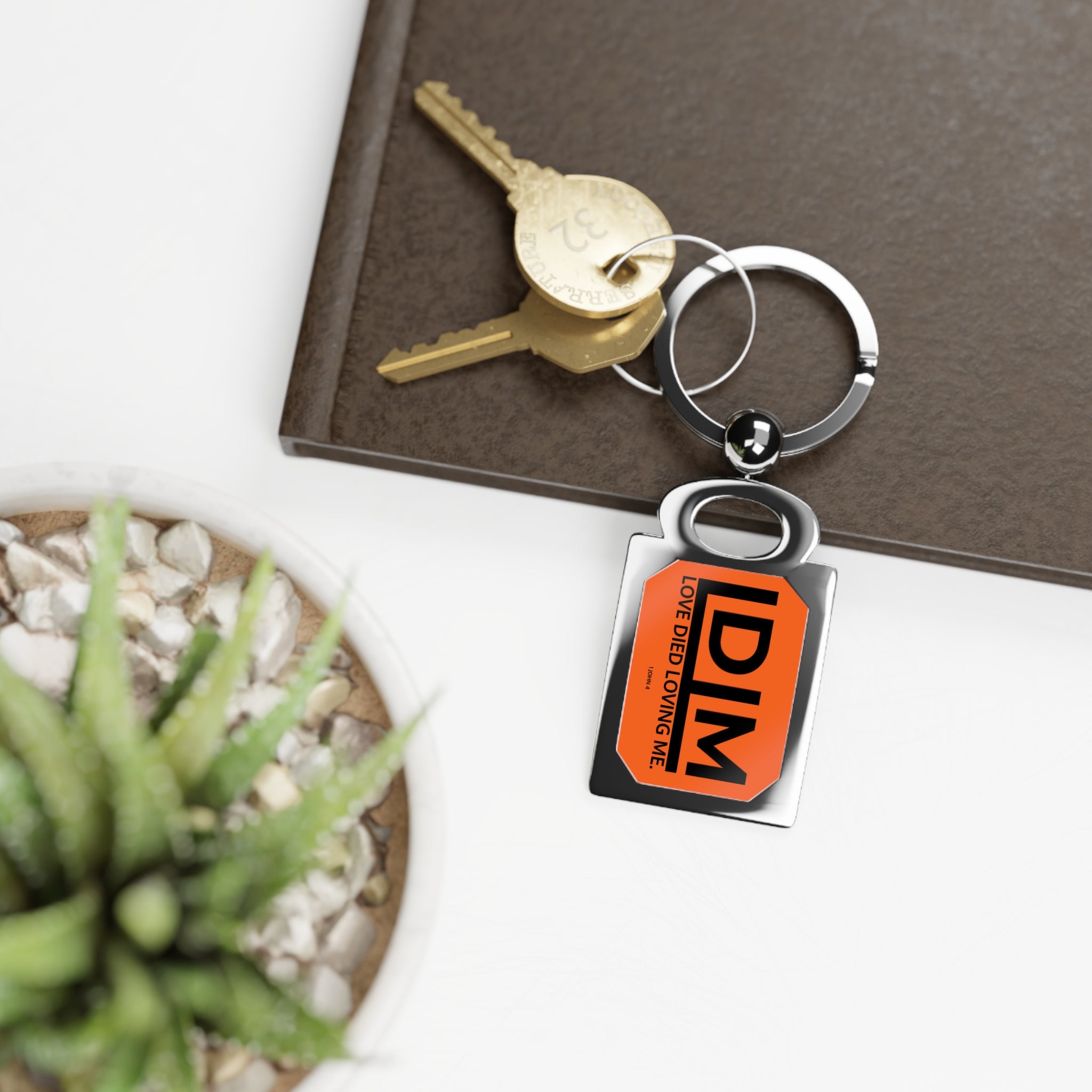 Love Died Loving Me - Keychain (Orange/Black)
