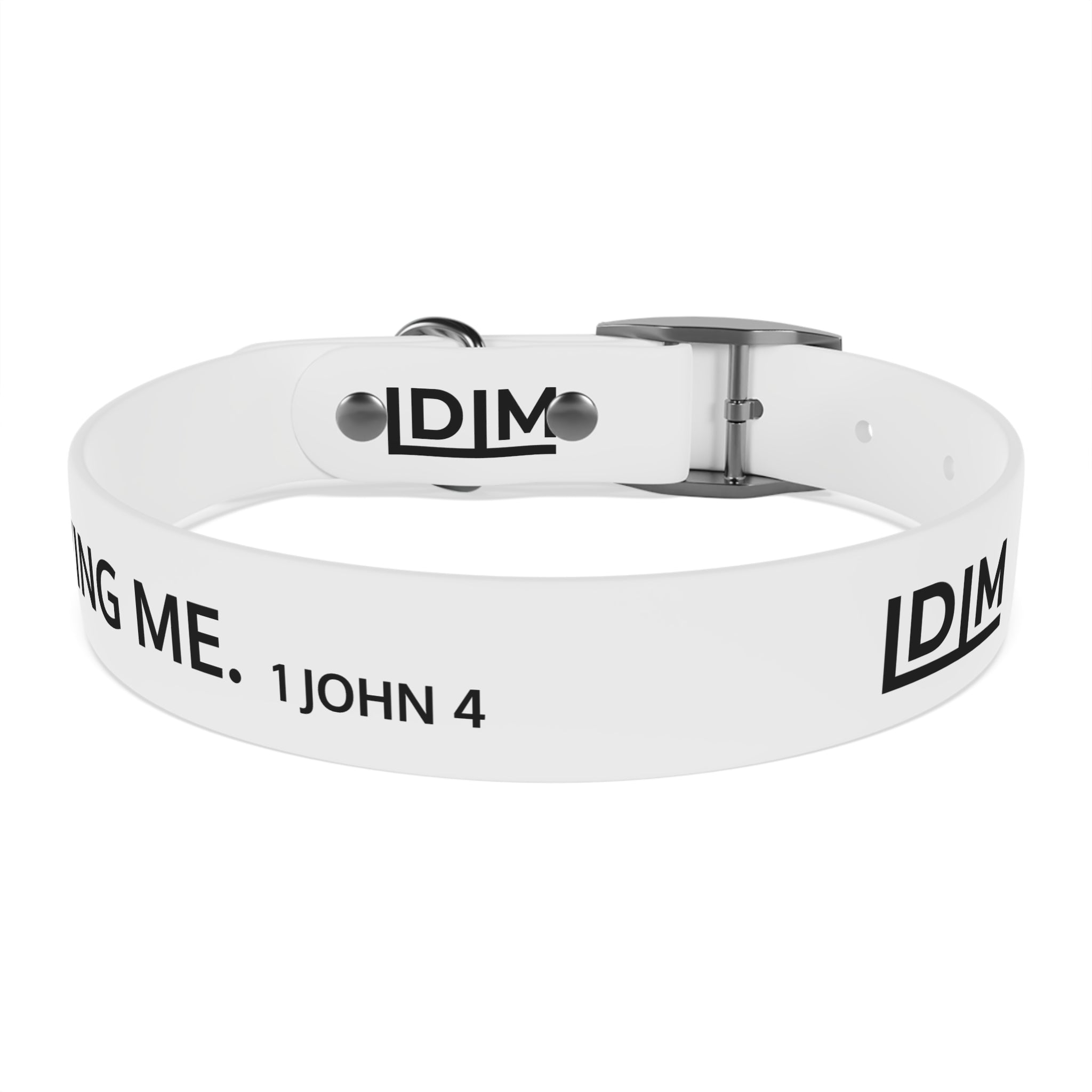 Love Died Loving Me - White Dog Collar