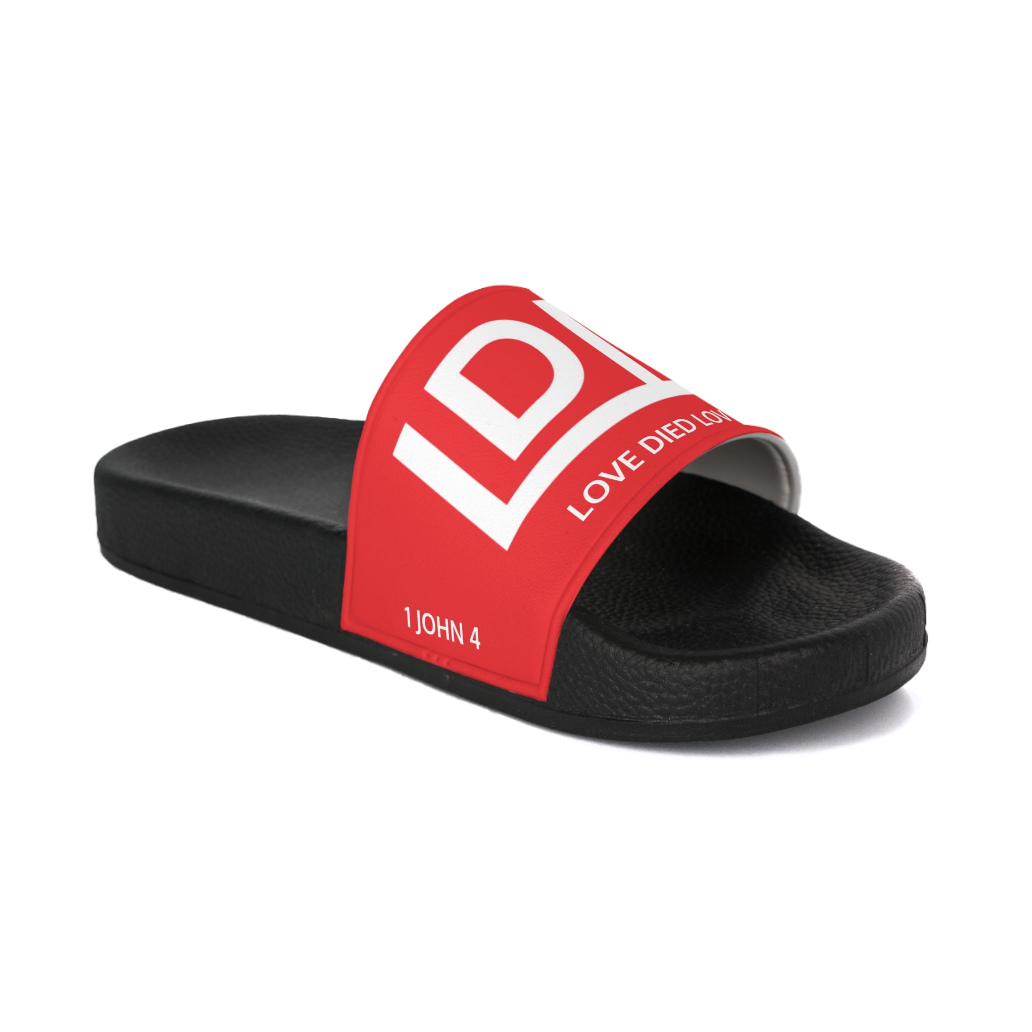 Love Died Loving Me - Men's Slides (Red)