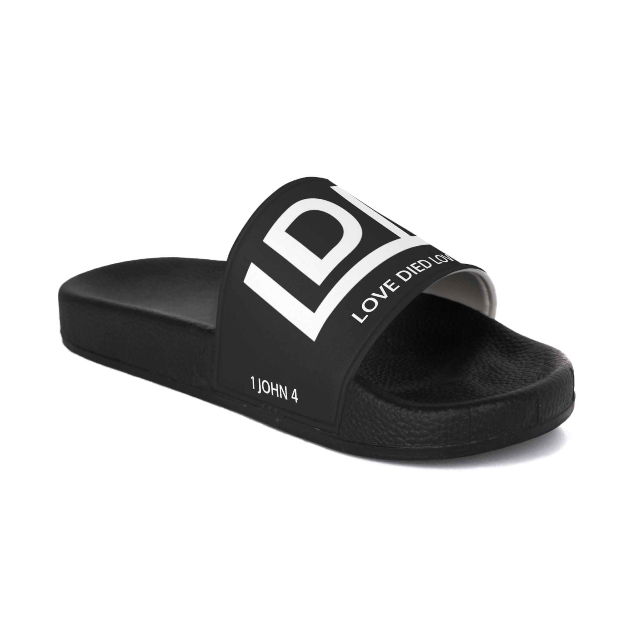 Love Died Loving Me - Men's Slides (Black)