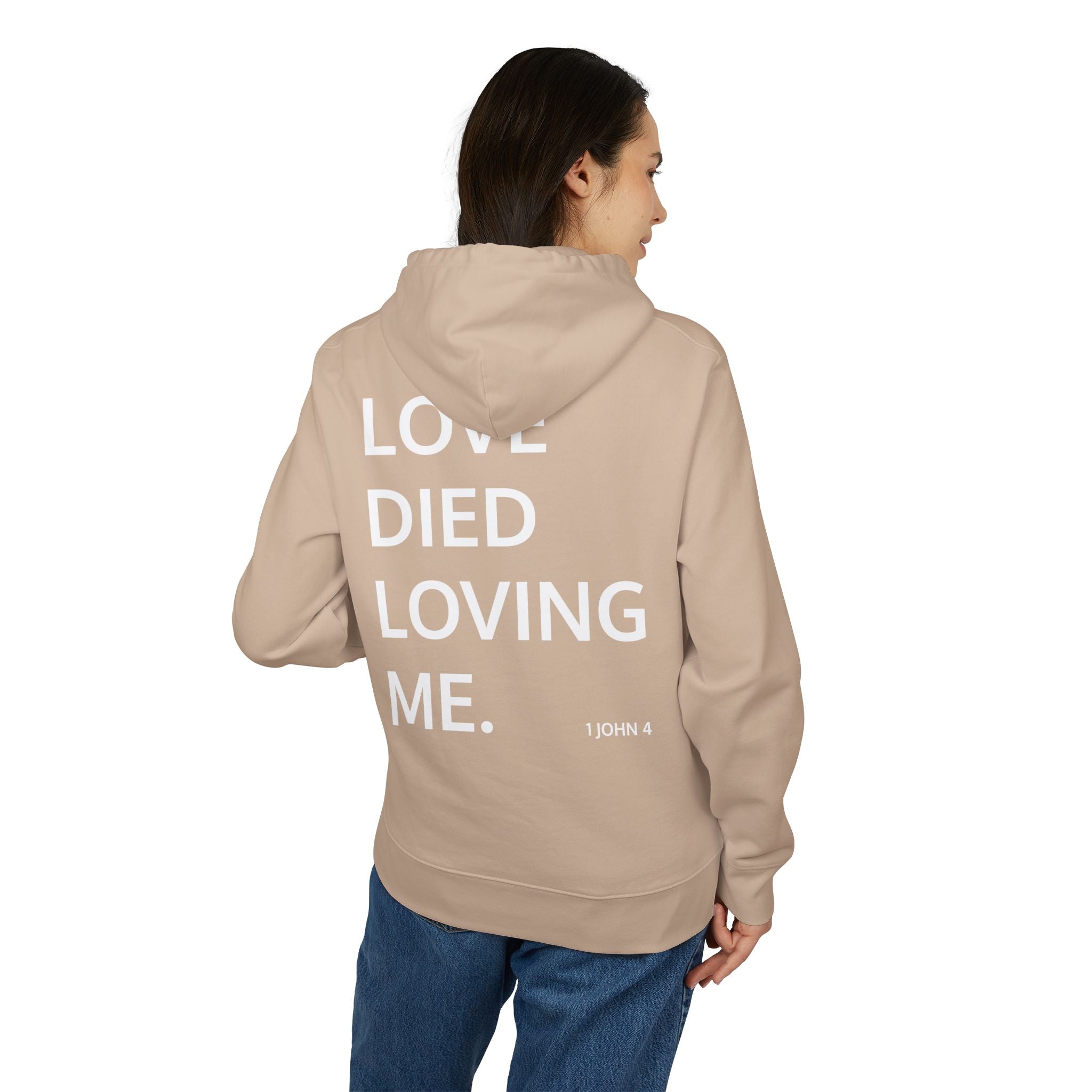 Love Died Loving Me - Unisex Hoodie (White Horiz Logo)