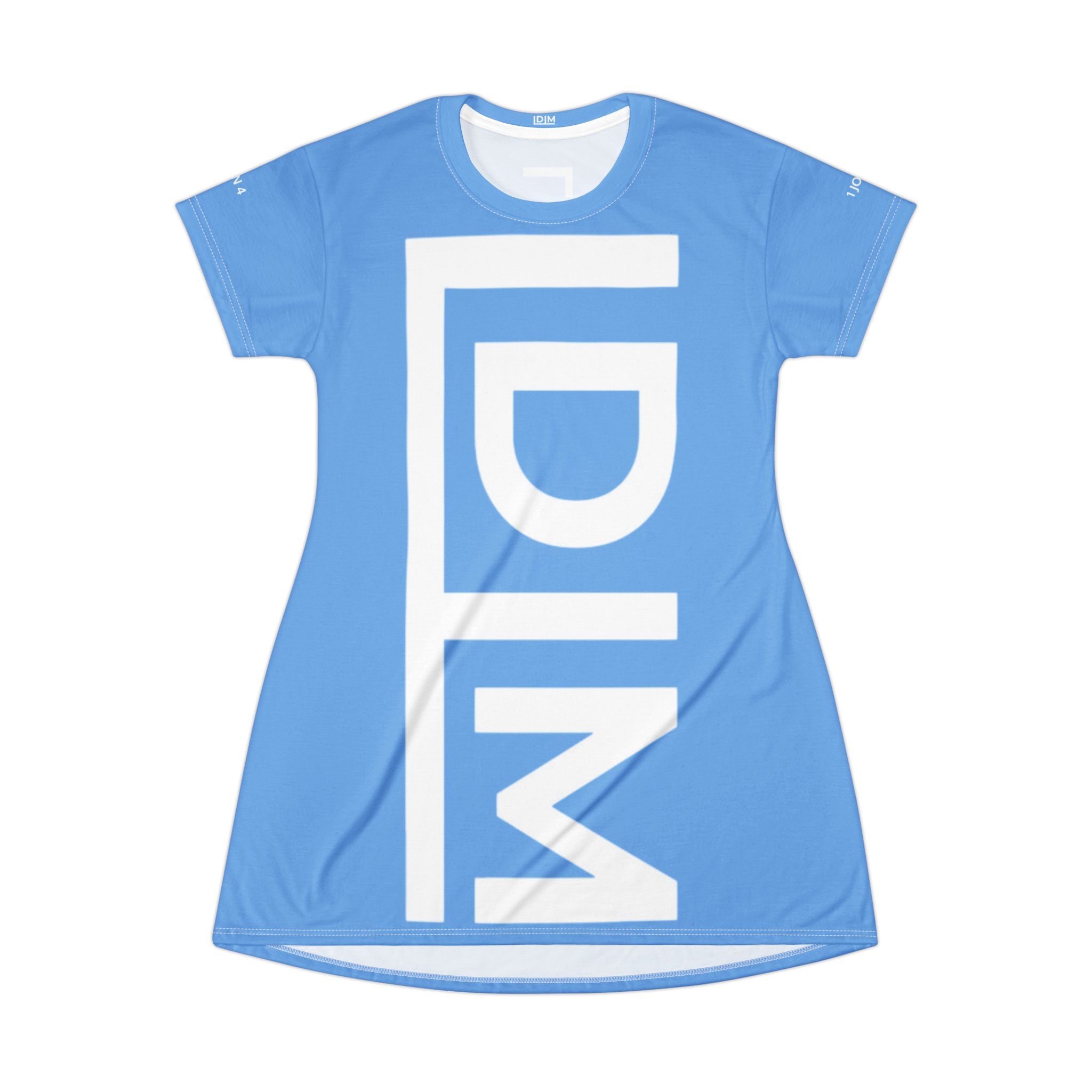 Love Died Loving Me - T-Shirt Dress (Baby Blue)