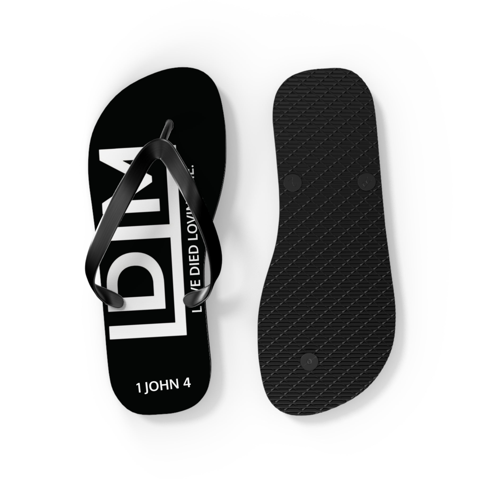 Love Died Loving Me - Flip Flops (Black)