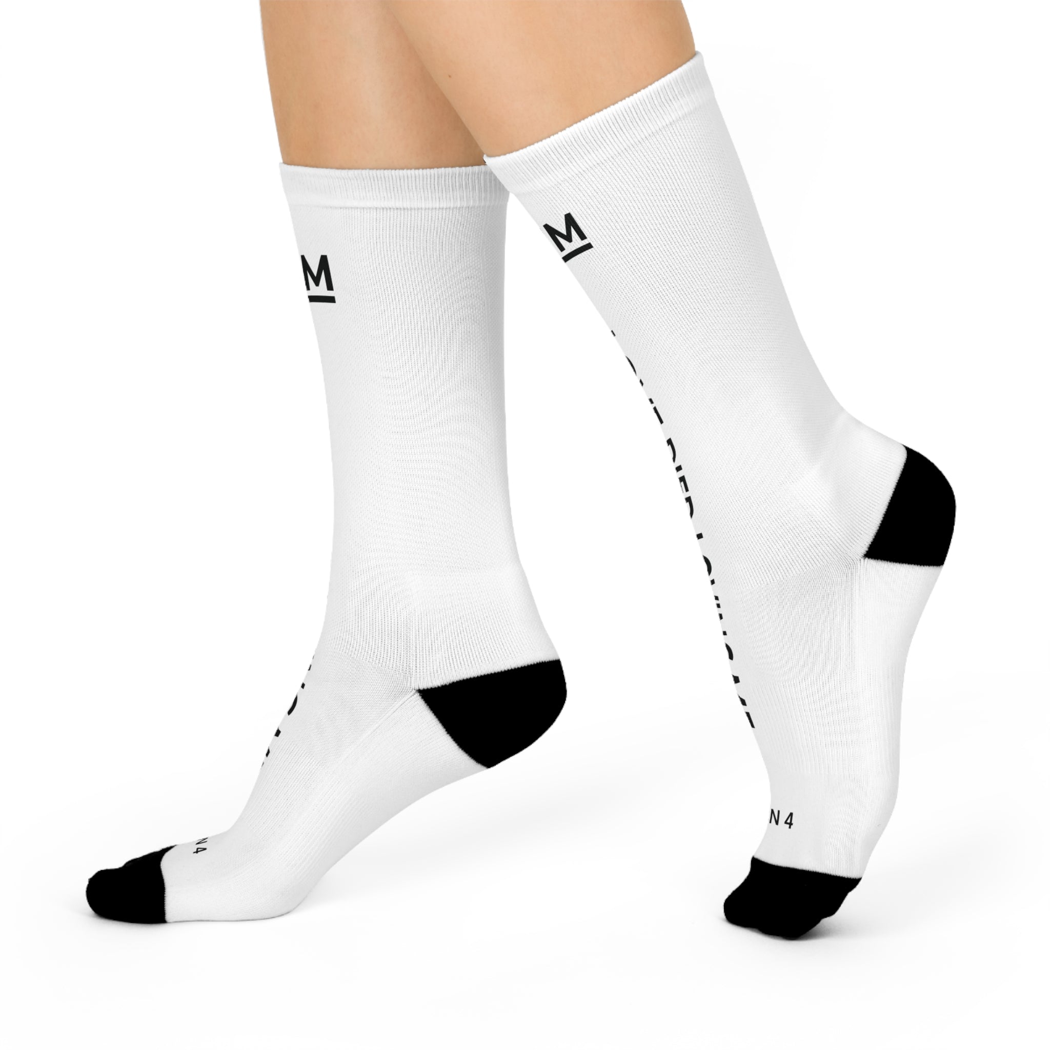 Love Died Loving Me - Crew Socks (White/Black)