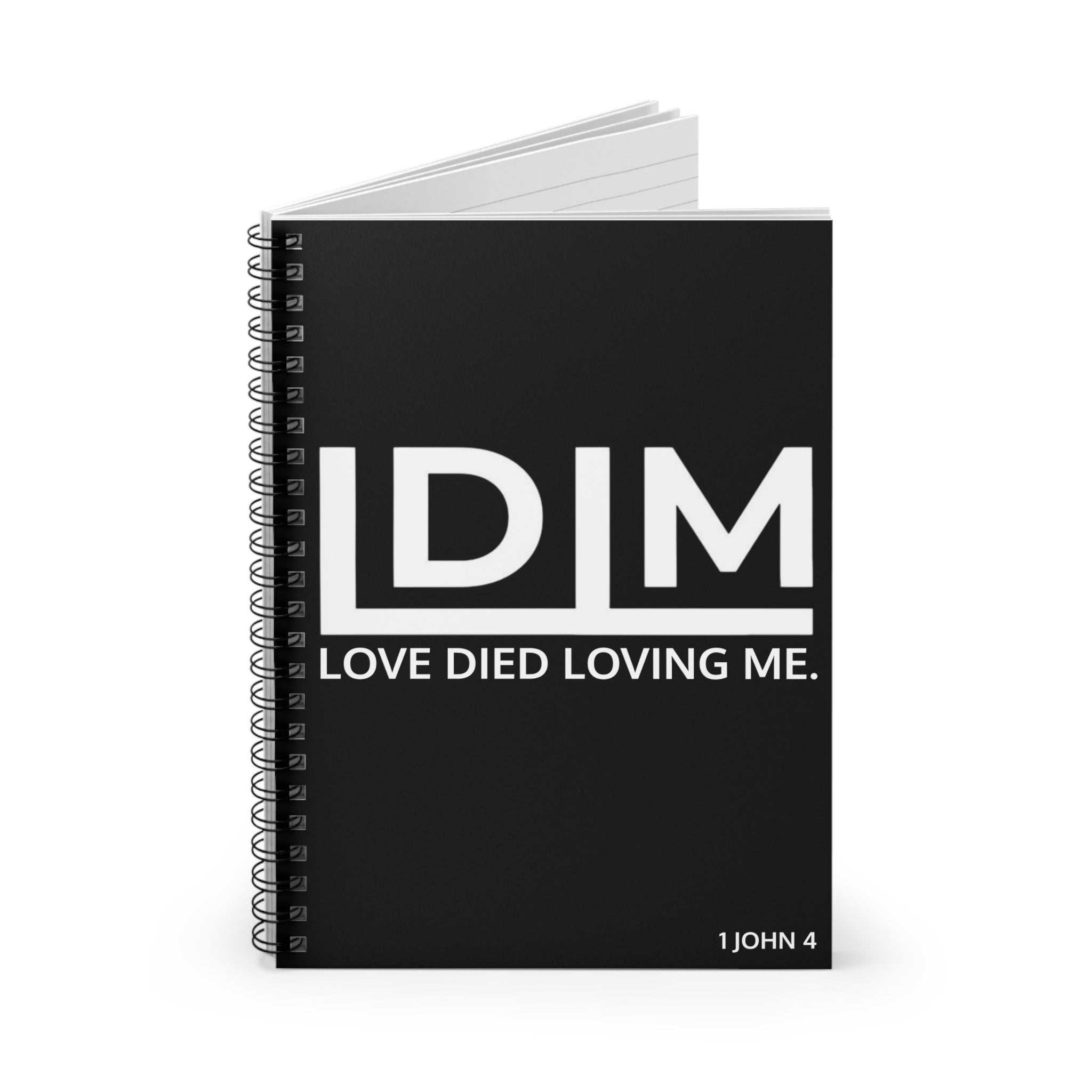 Love Died Loving Me - Spiral Notebook (Black Horiz Logo)