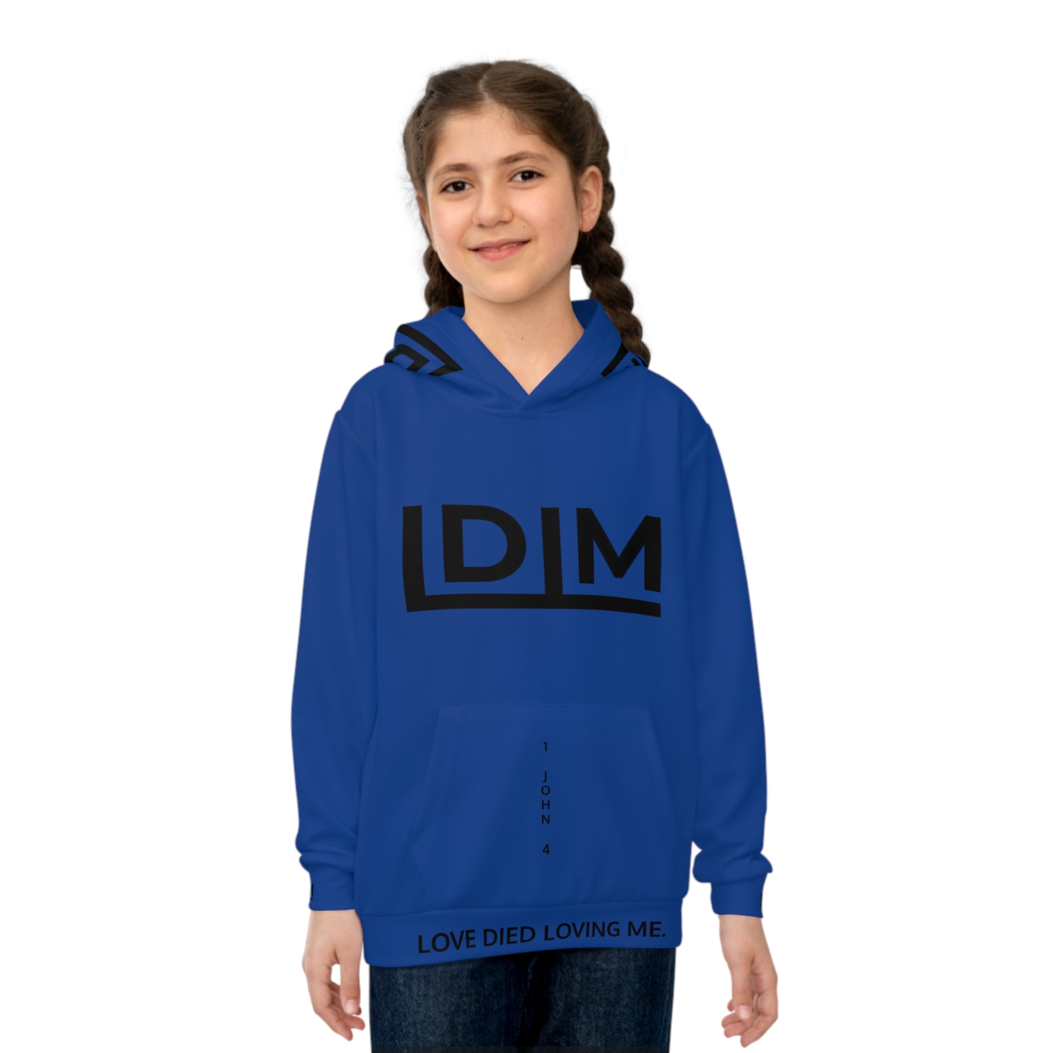 Love Died Loving Me - Kids Hoodie (Royal Blue/Black)