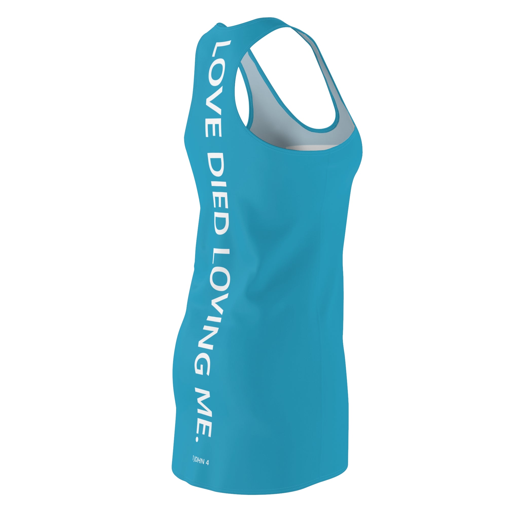 Love Died Loving Me - Chic Racerback Dress (Turquoise)