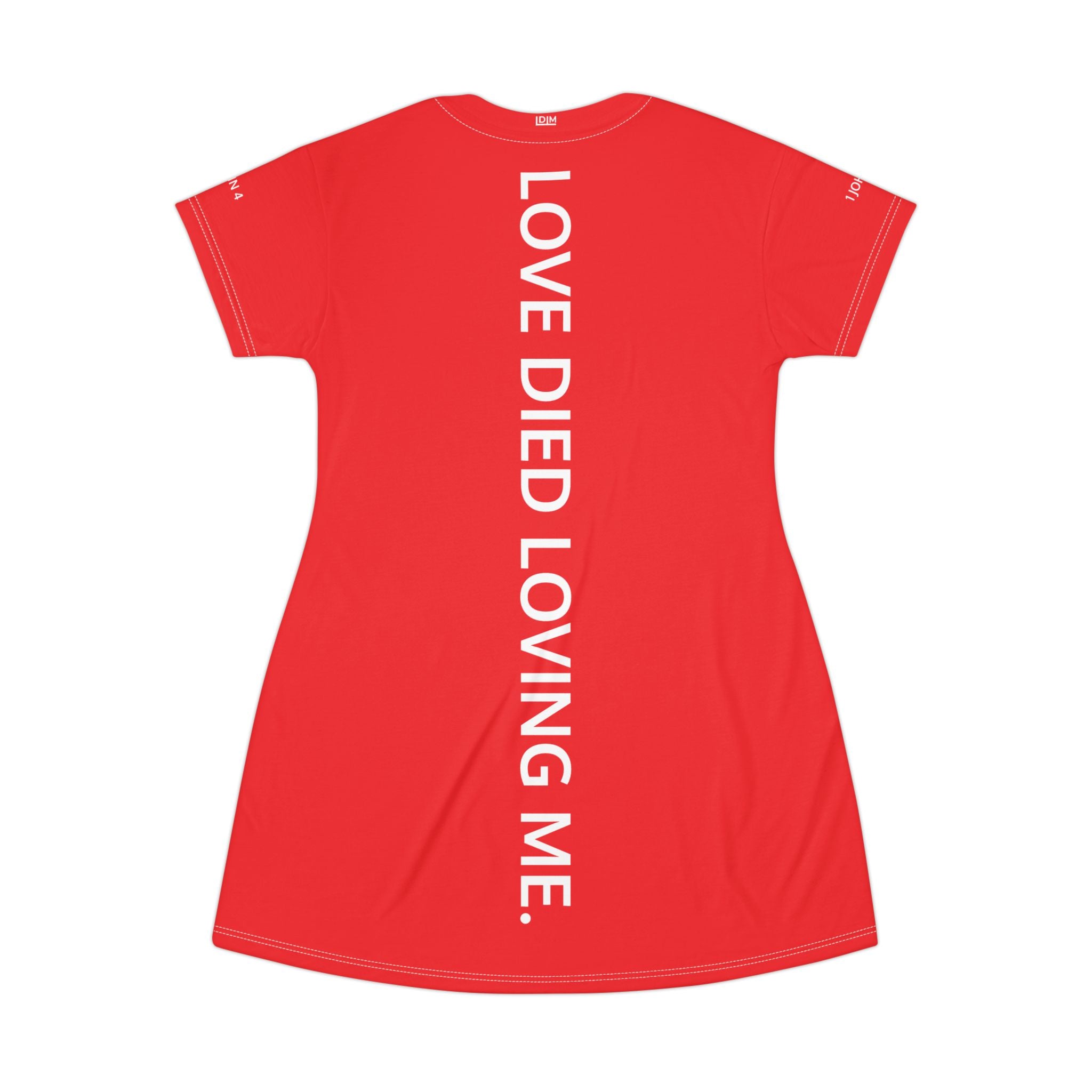 Love Died Loving Me - T-Shirt Dress (Red)