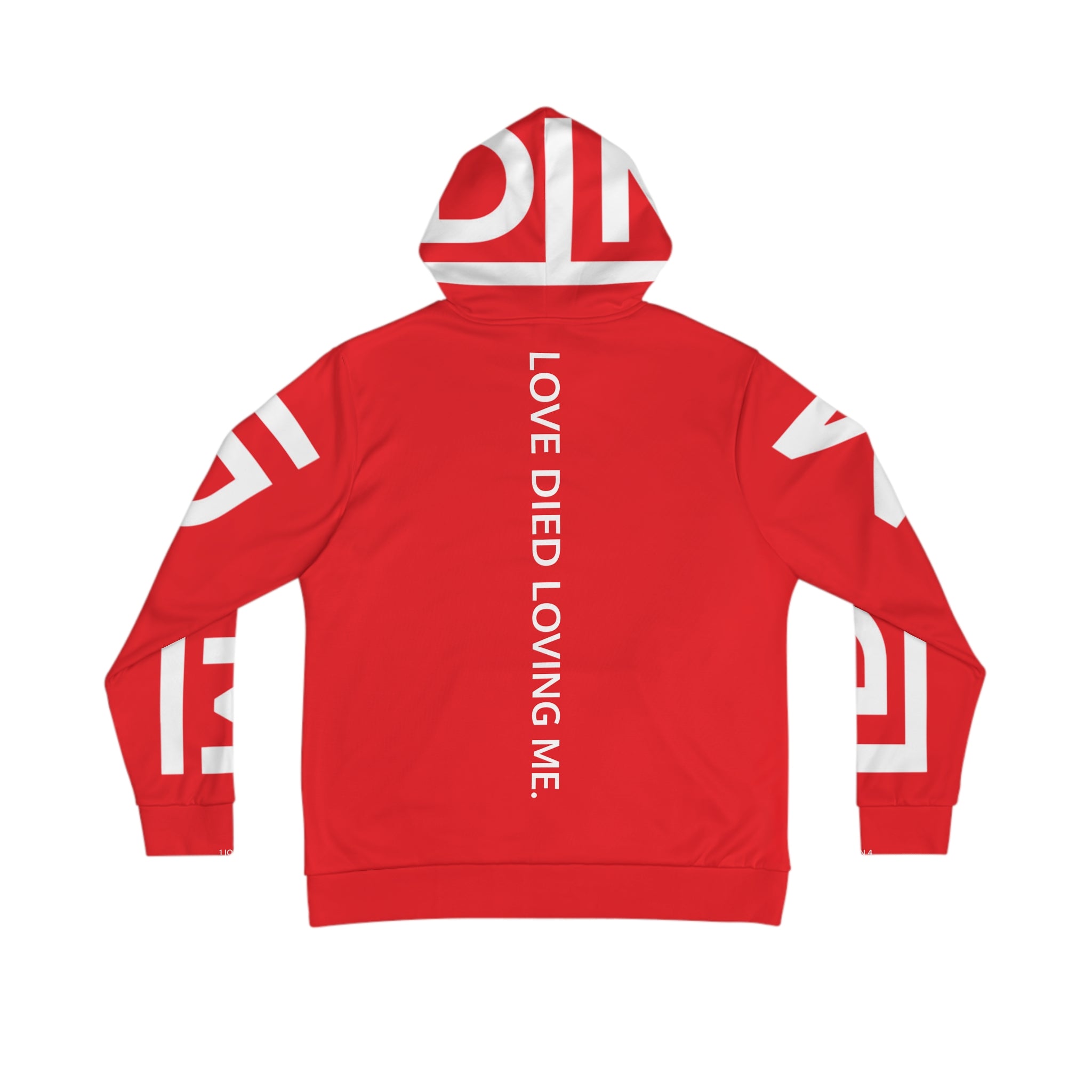 Love Died Loving Me - Unisex Logo Hoodie (Red/White)