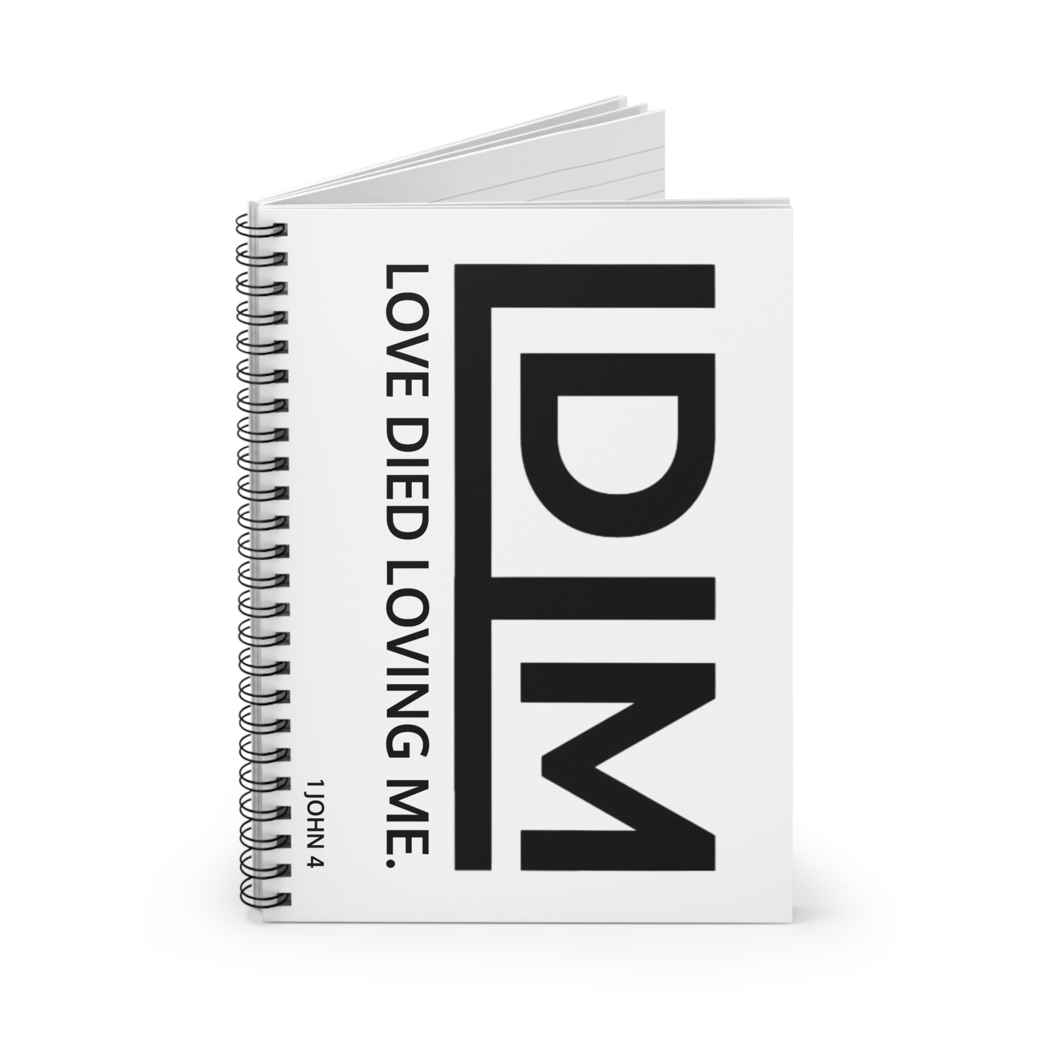 Love Died Loving Me - Spiral Notebook (White Vert Logo)