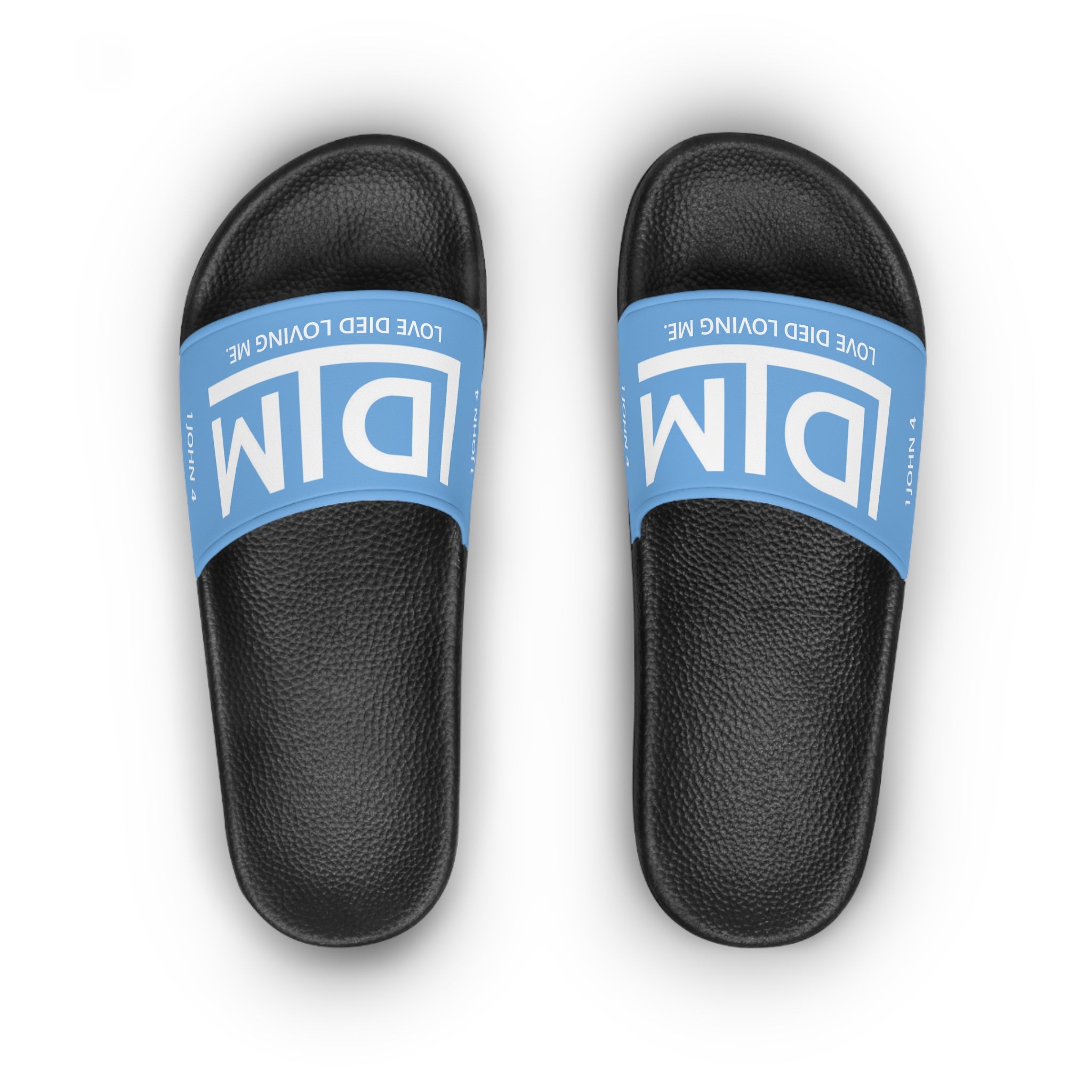 Love Died Loving Me - Women's Slides (Baby Blue)
