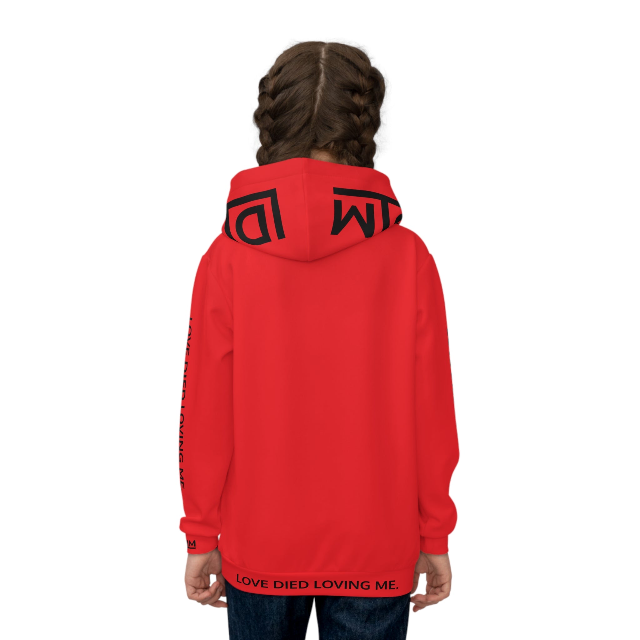 Love Died Loving Me - Kids Hoodie (Red/Black)