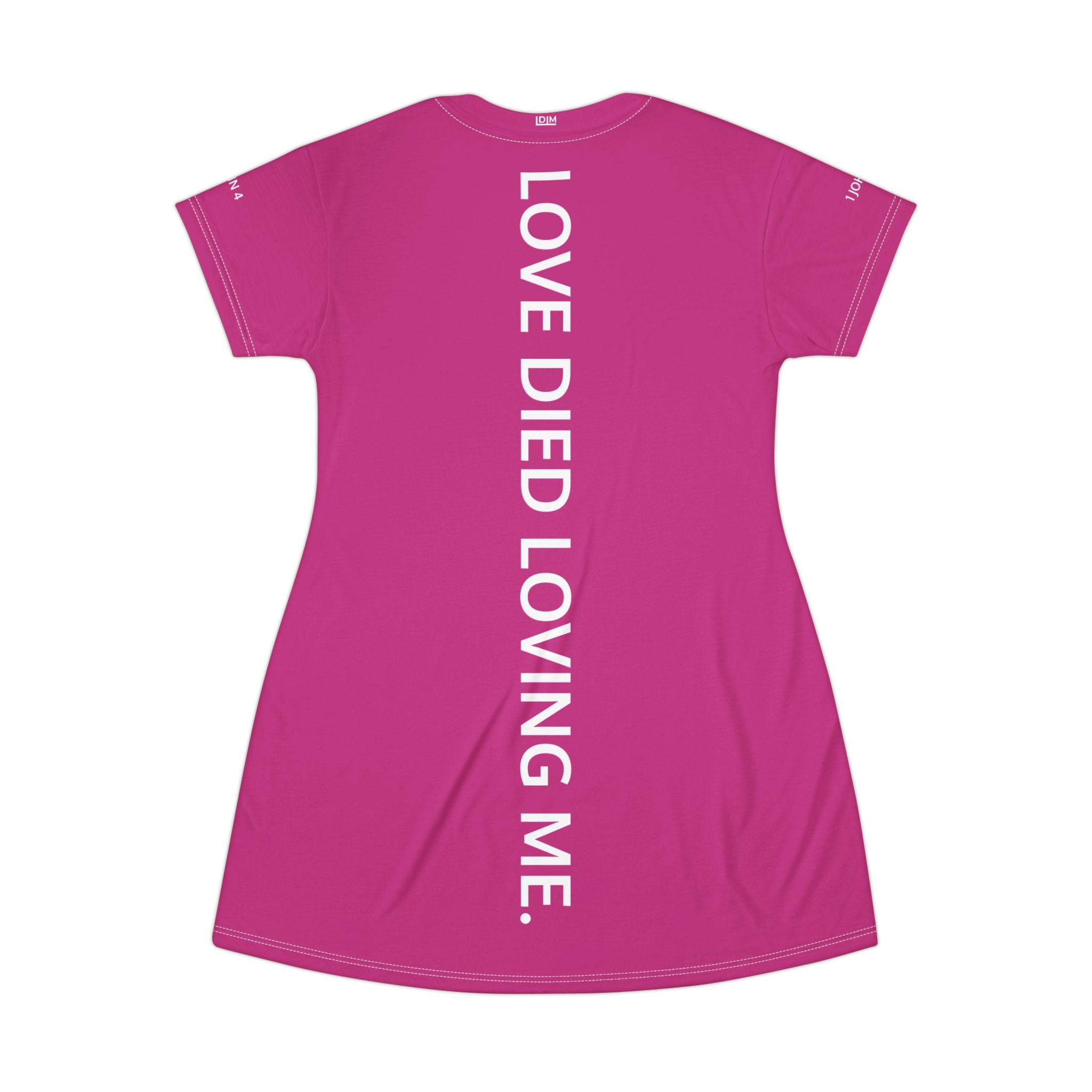 Love Died Loving Me - T-Shirt Dress (Rose)