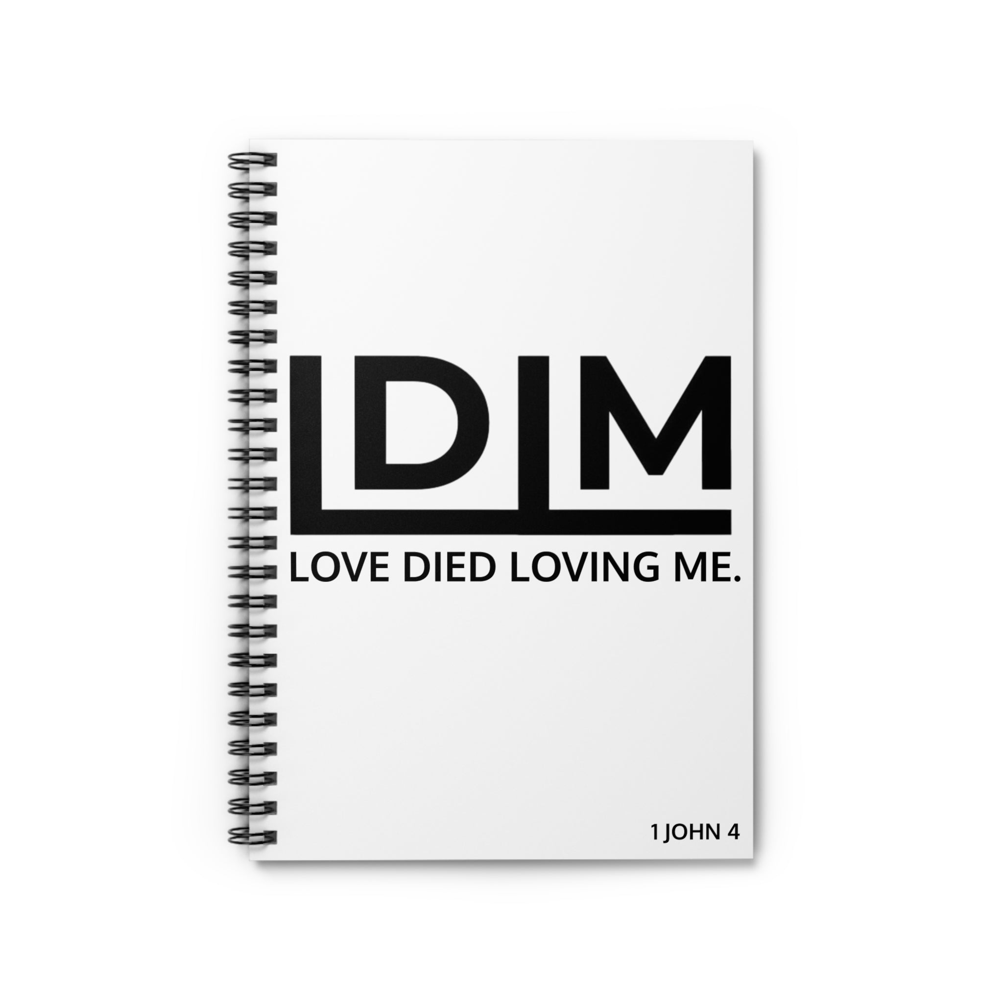 Love Died Loving Me - Spiral Notebook (White Horiz Logo)
