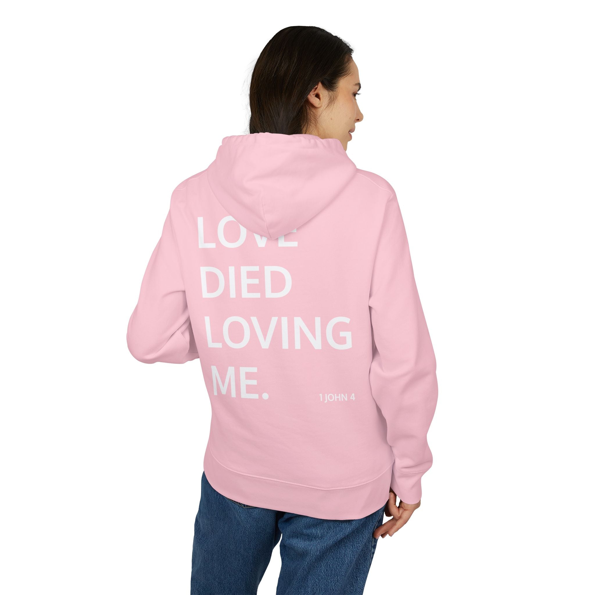 Love Died Loving Me - Unisex Hoodie (White Horiz Logo)